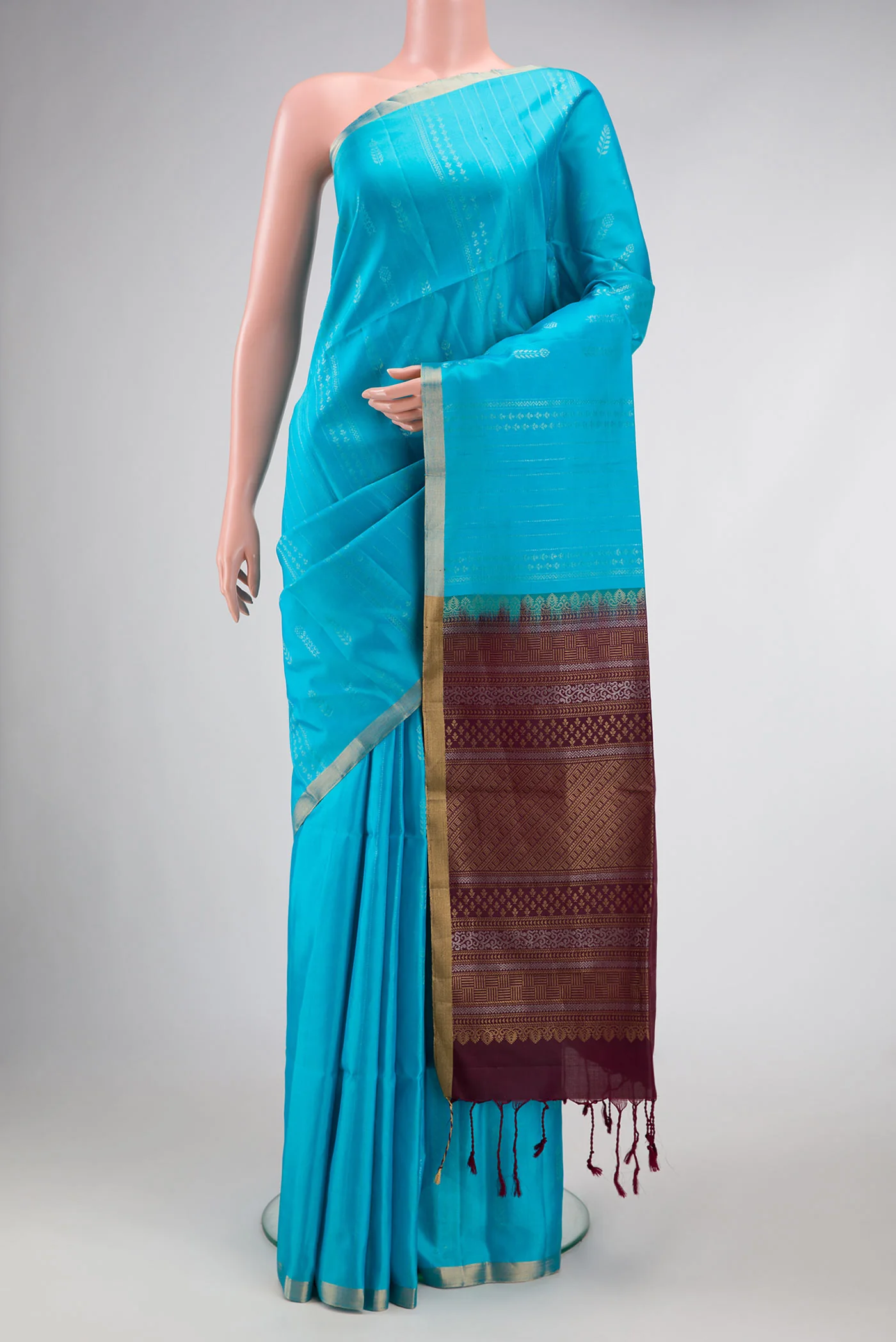 Sky Blue Soft Silk Saree