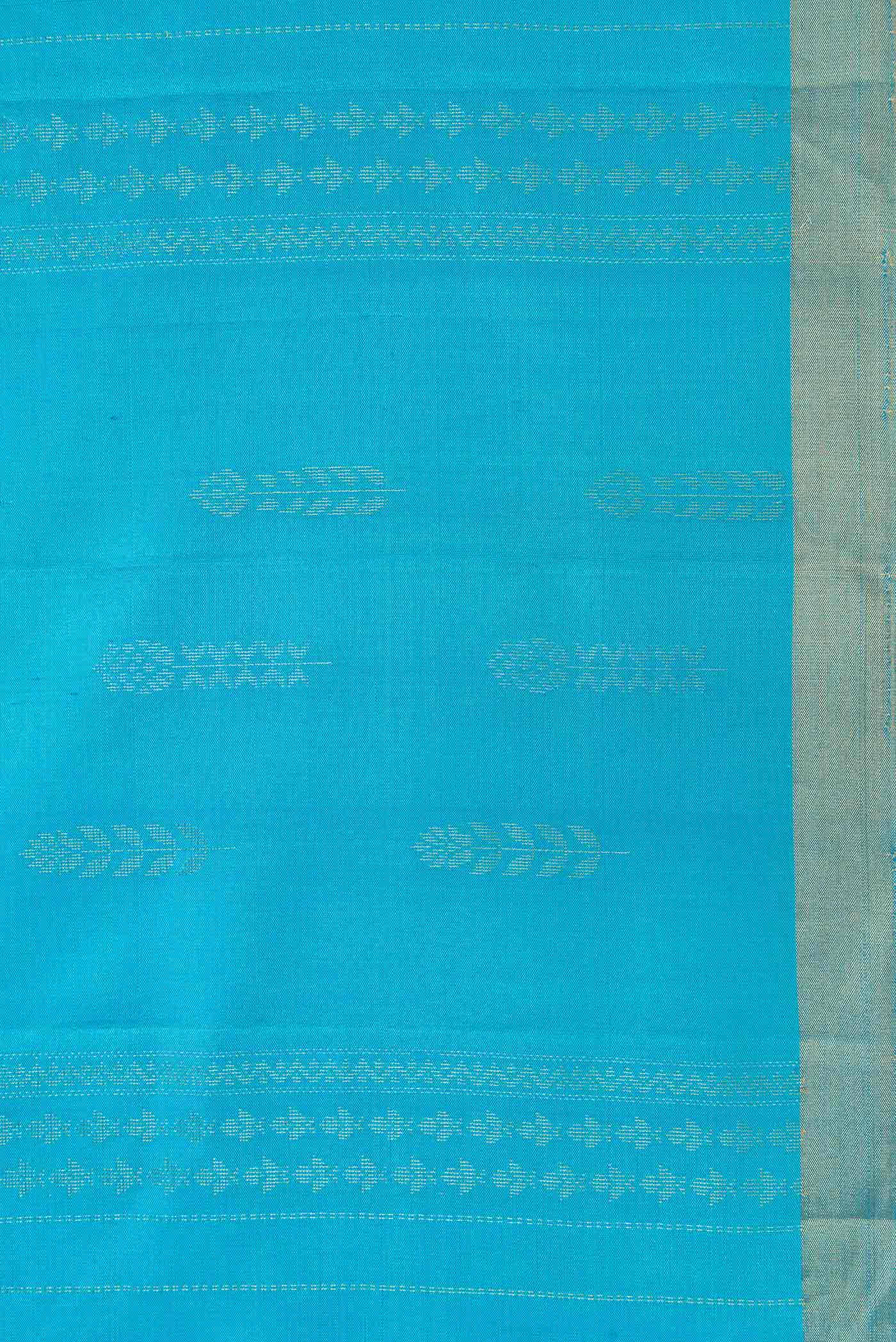 Sky Blue Soft Silk Saree - Image 3