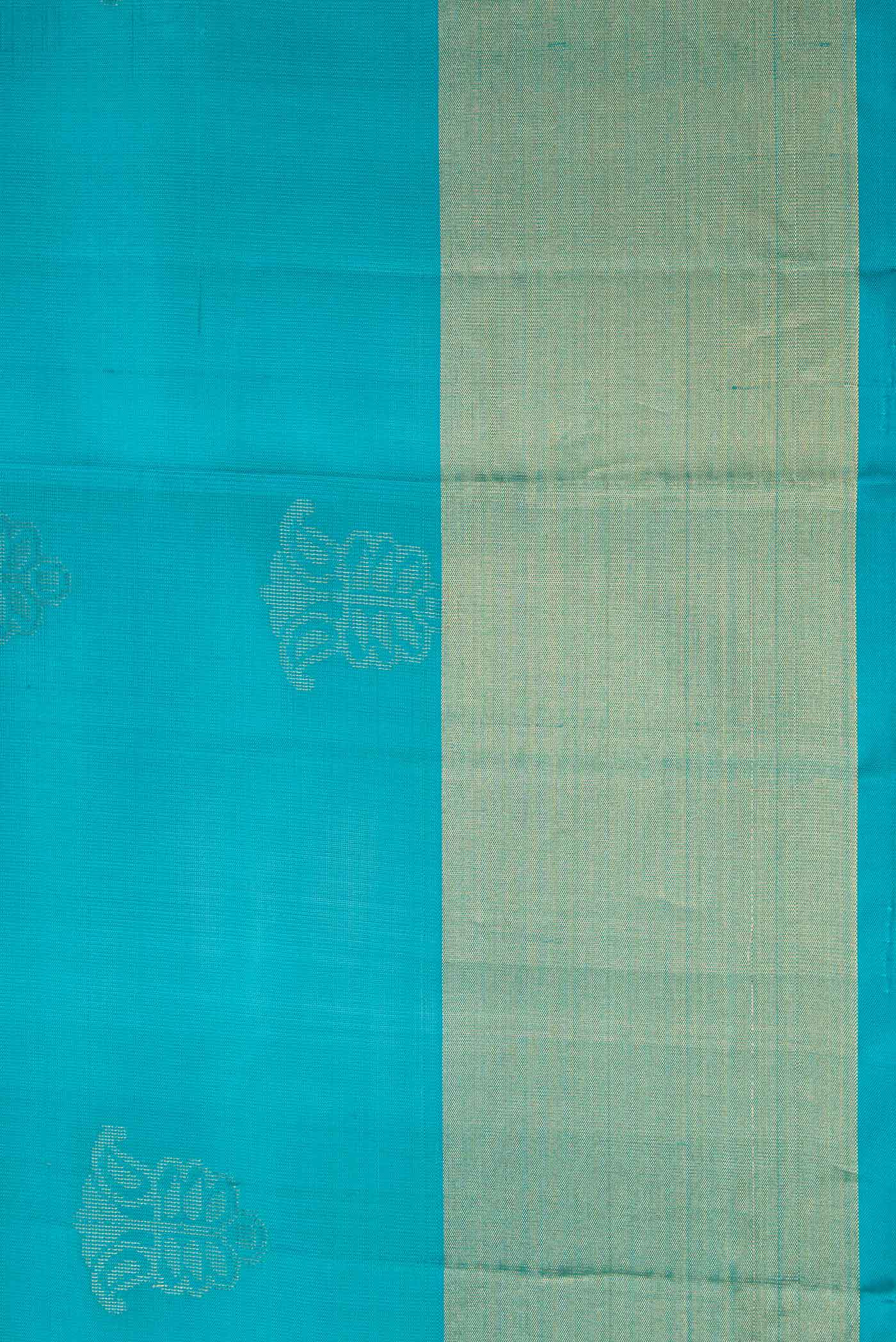 Sky Blue Soft Silk Saree - Image 3