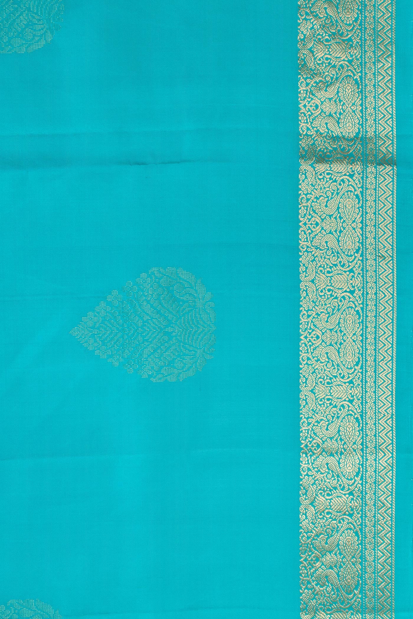 Sky Blue Soft Silk Saree - Image 3