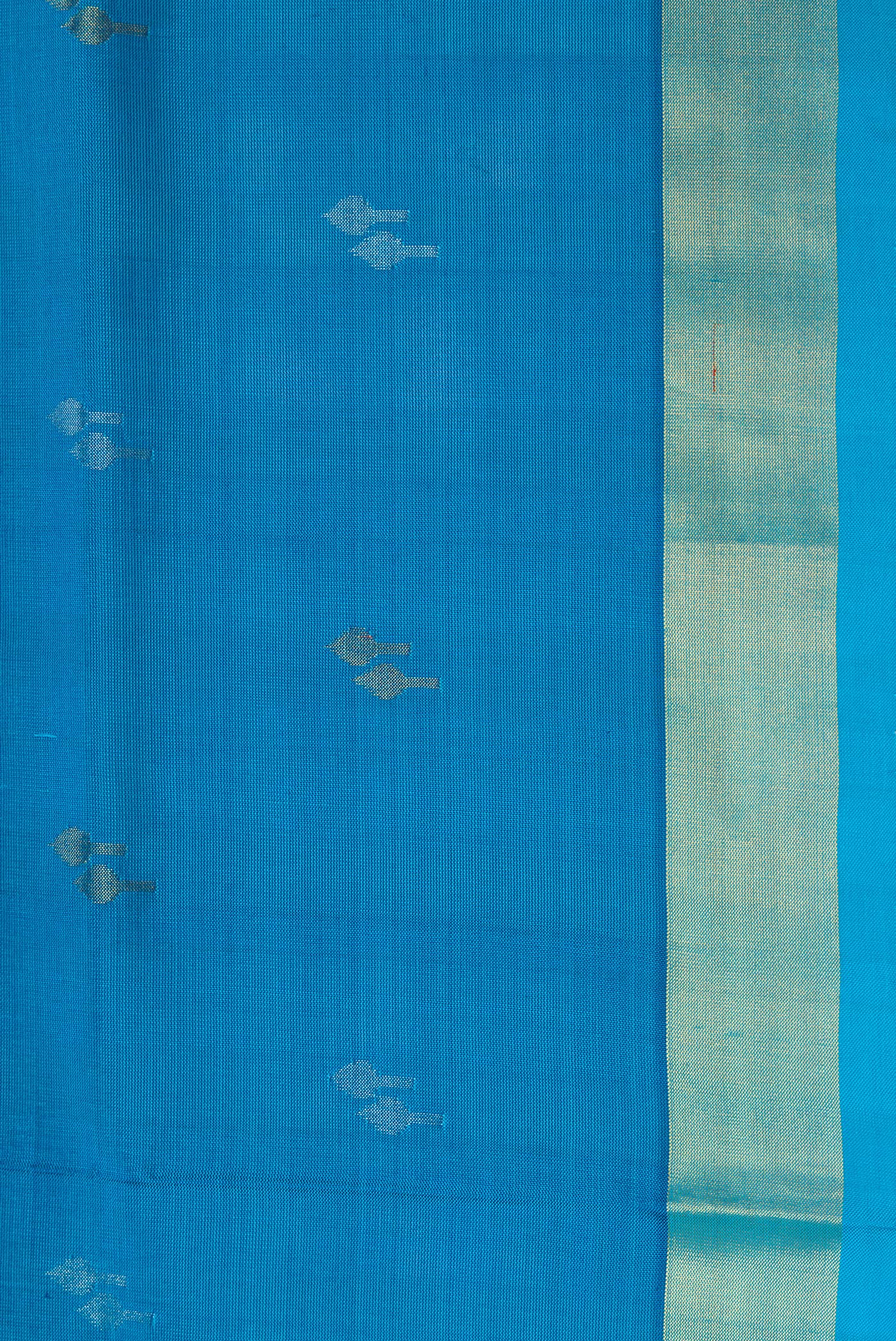 Sky Blue Uppada Silk Saree - Image 3