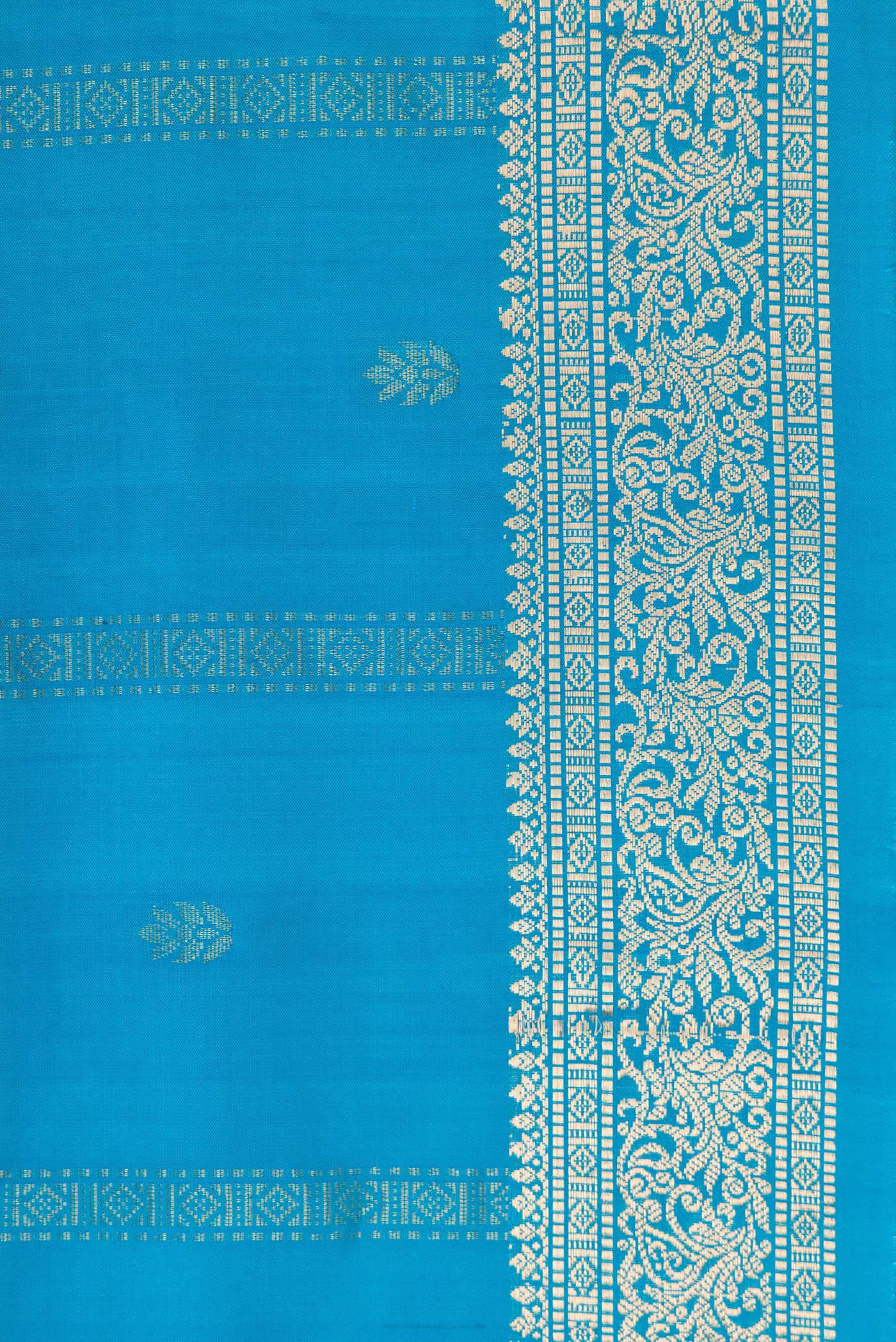 Sky Blue Soft Silk Saree - Image 3