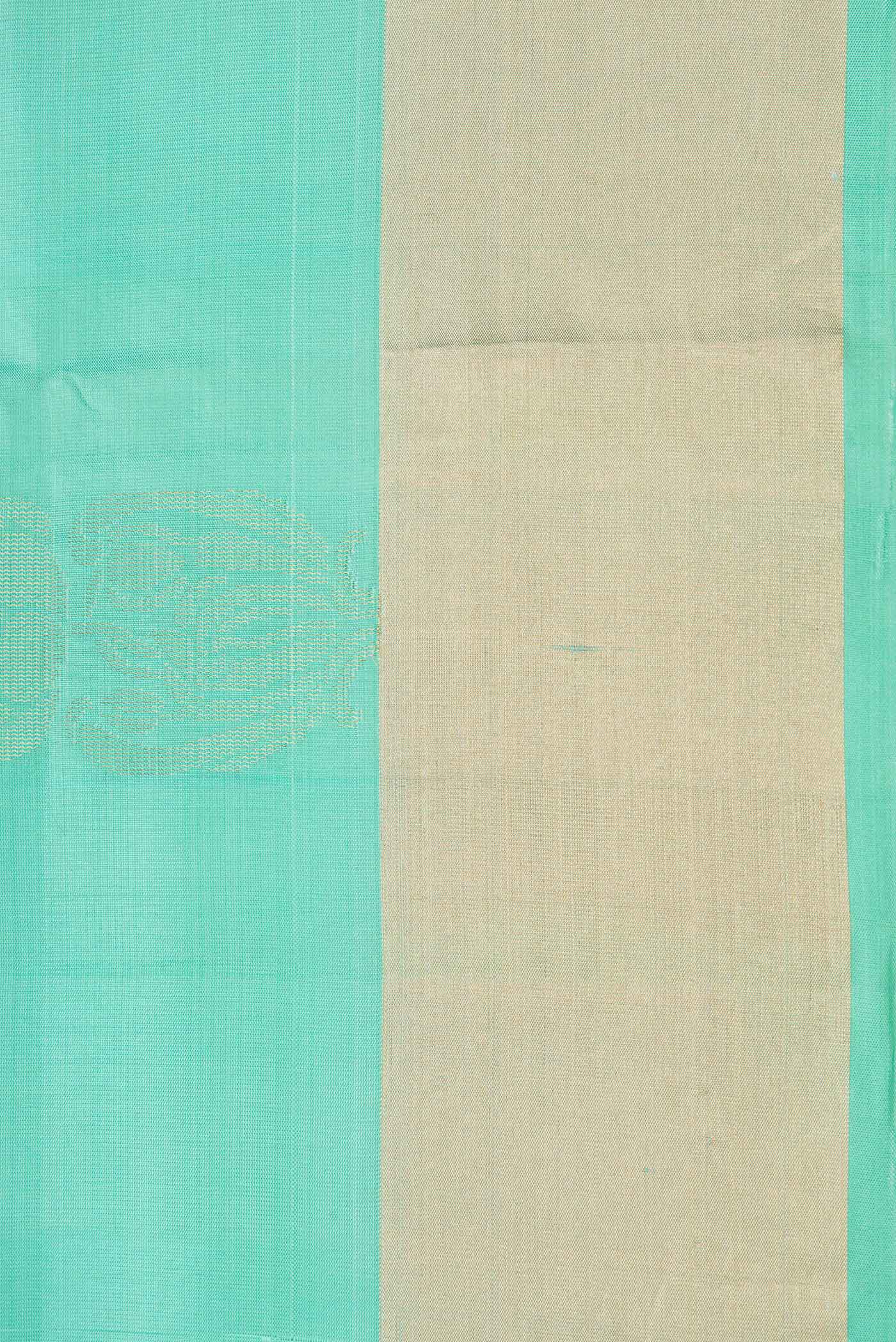 Sky Blue Dual Tone Soft Silk Saree - Image 3