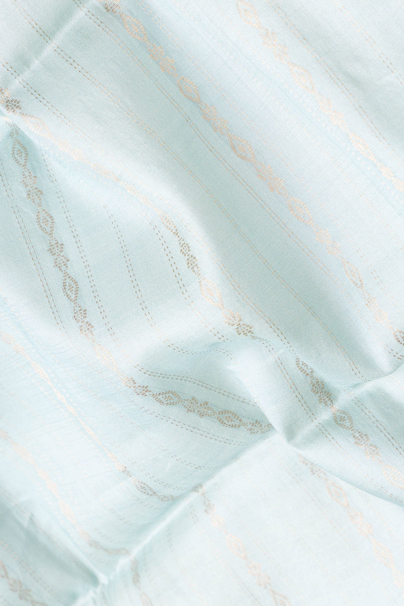 Sky Blue Tussar Silk Saree - Image 2