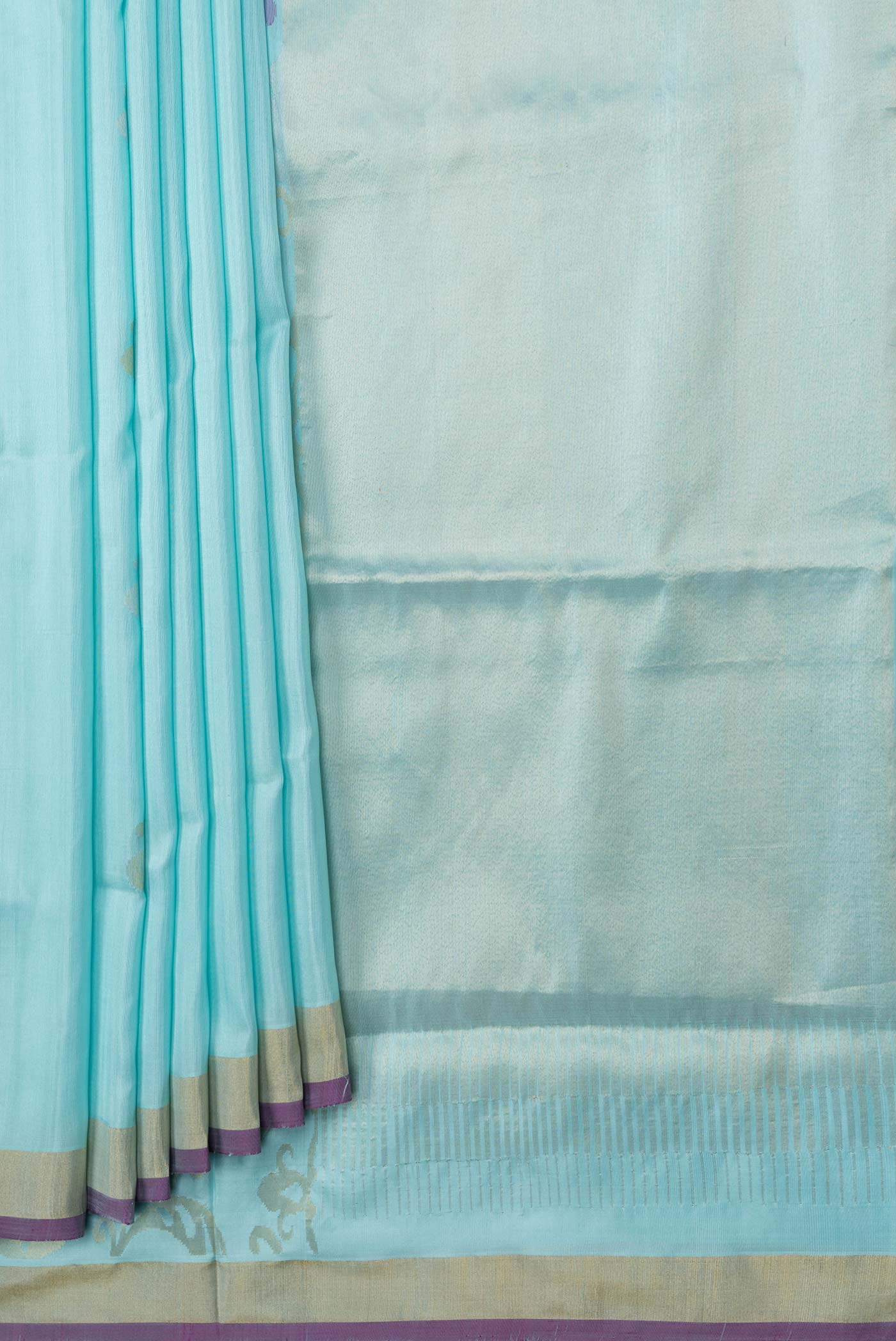 Light Blue Uppada Silk Saree - Image 4