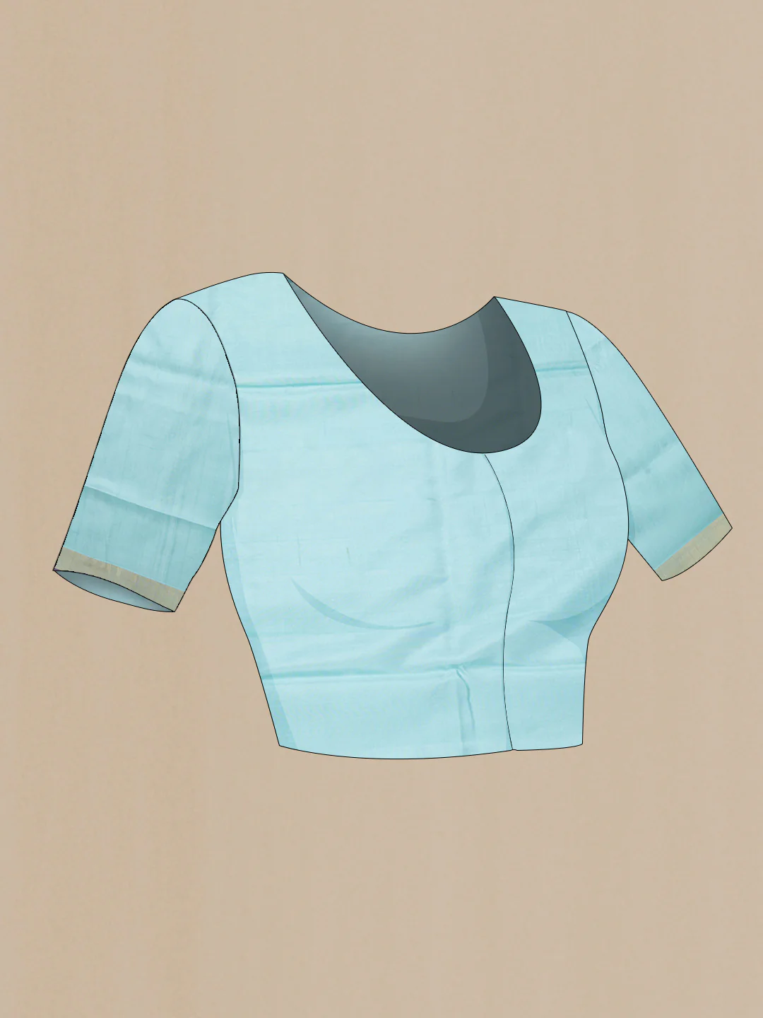 Light Blue Uppada Silk Saree - Image 5