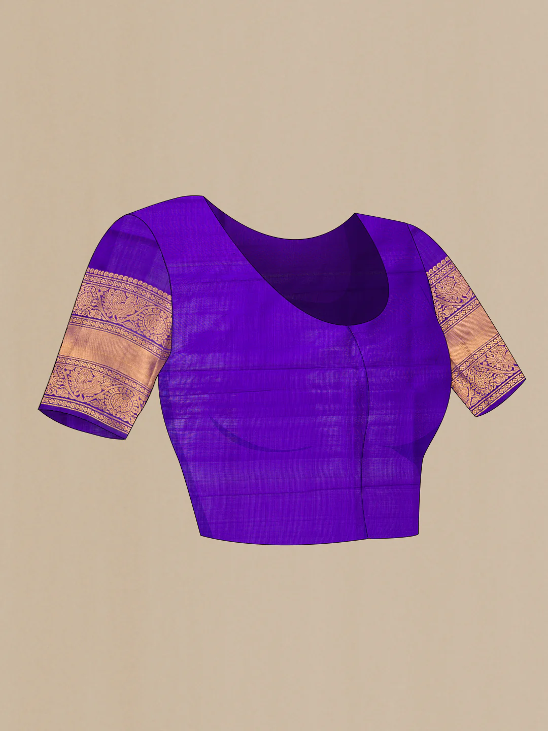 Sky Blue Dual Tone Uppada Silk Saree - Image 4