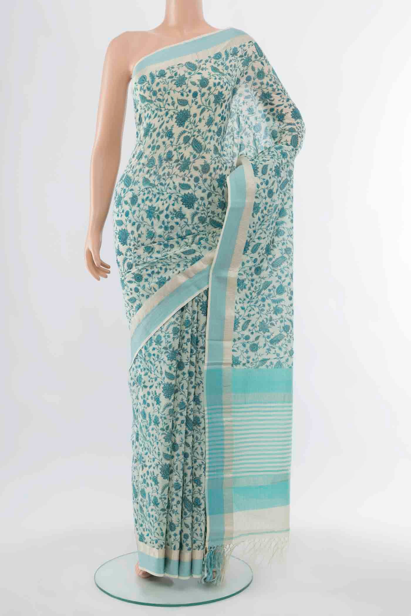 Multi Color Tussar Silk Saree