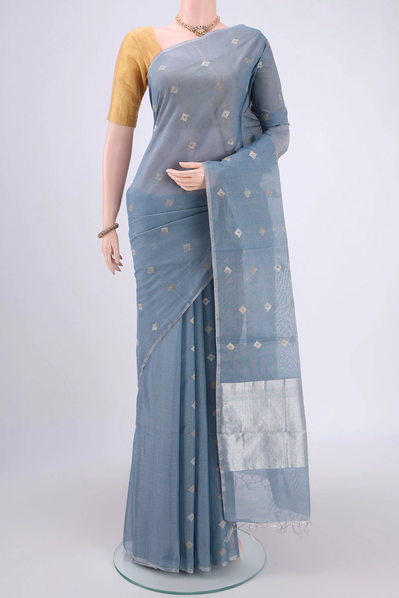 Maya Blue MP Tussar Saree