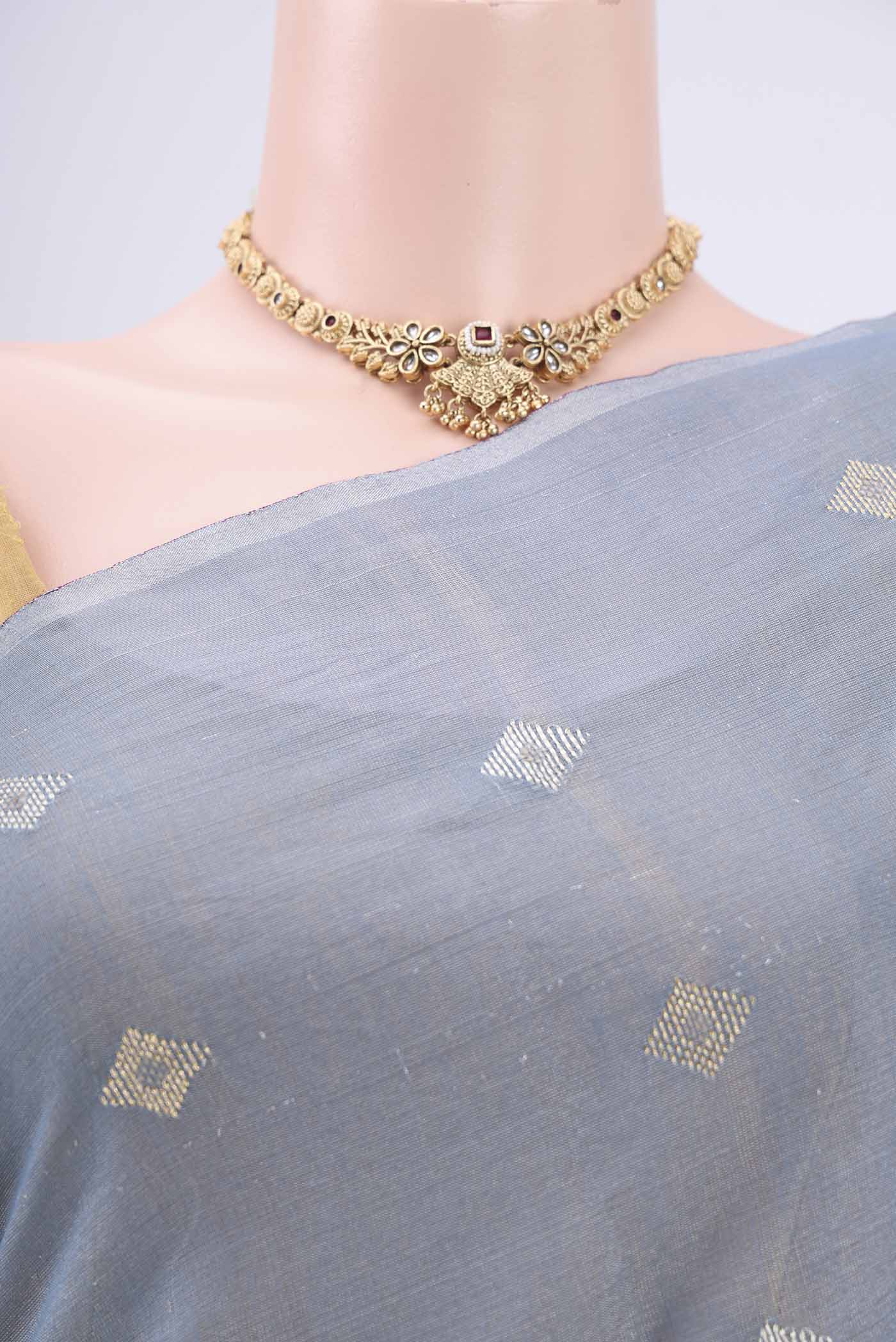 Maya Blue MP Tussar Saree - Image 2