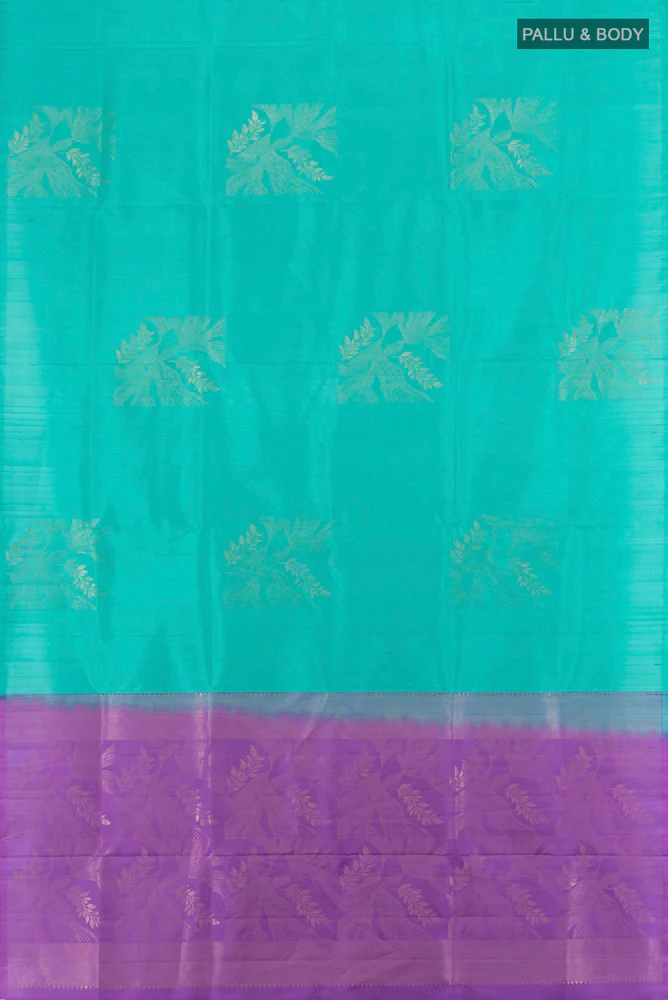 Sky Blue Soft Silk Saree - Image 5