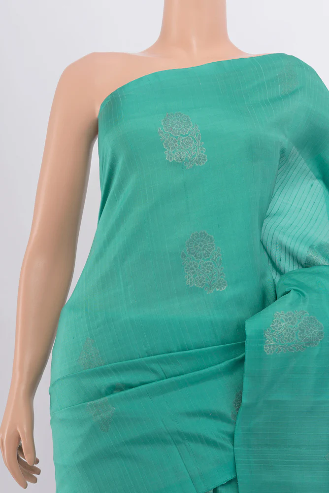 Sky Blue Soft Silk Saree - Image 2