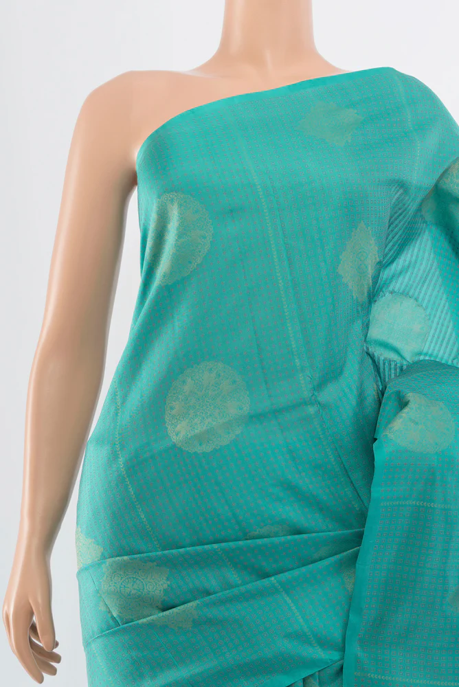 Sky Blue Soft Silk Saree - Image 2
