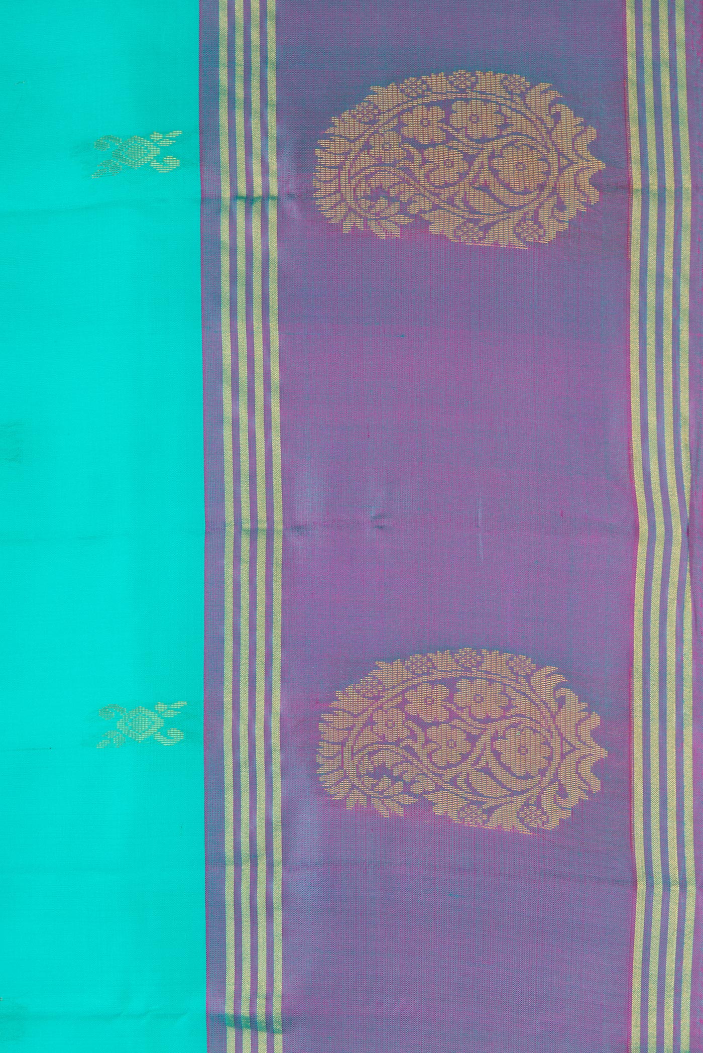 Sky Blue Soft Silk Saree - Image 3