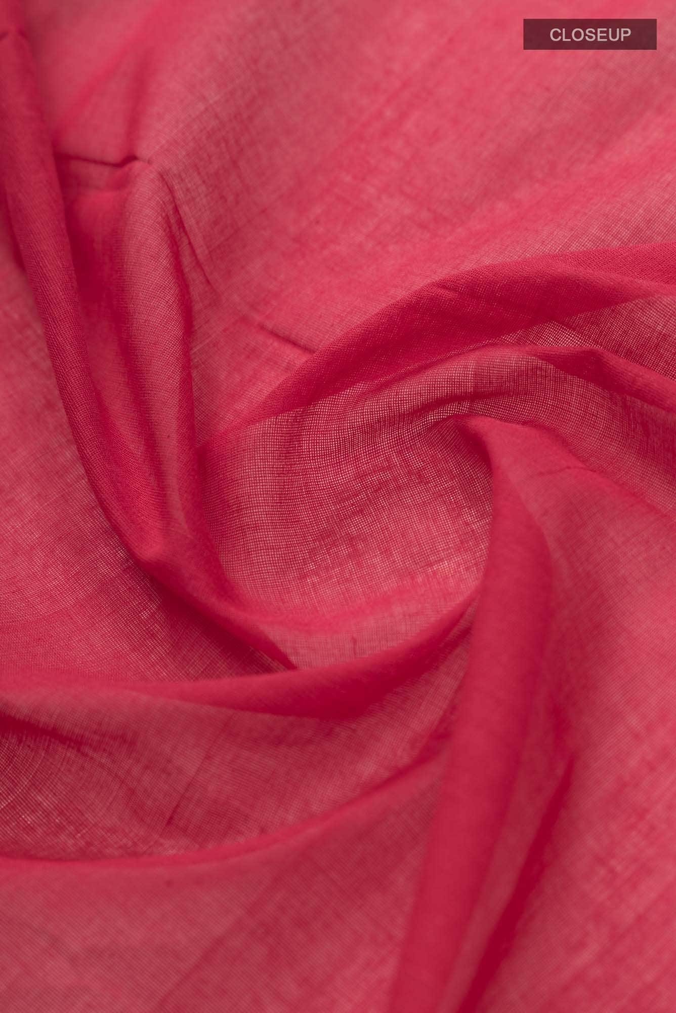 Suchitra-Red Bengal Cotton Saree - Image 3