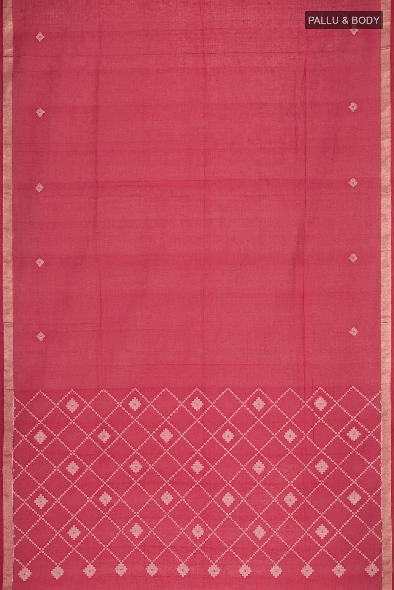 Suchitra-Red Bengal Cotton Saree - Image 4