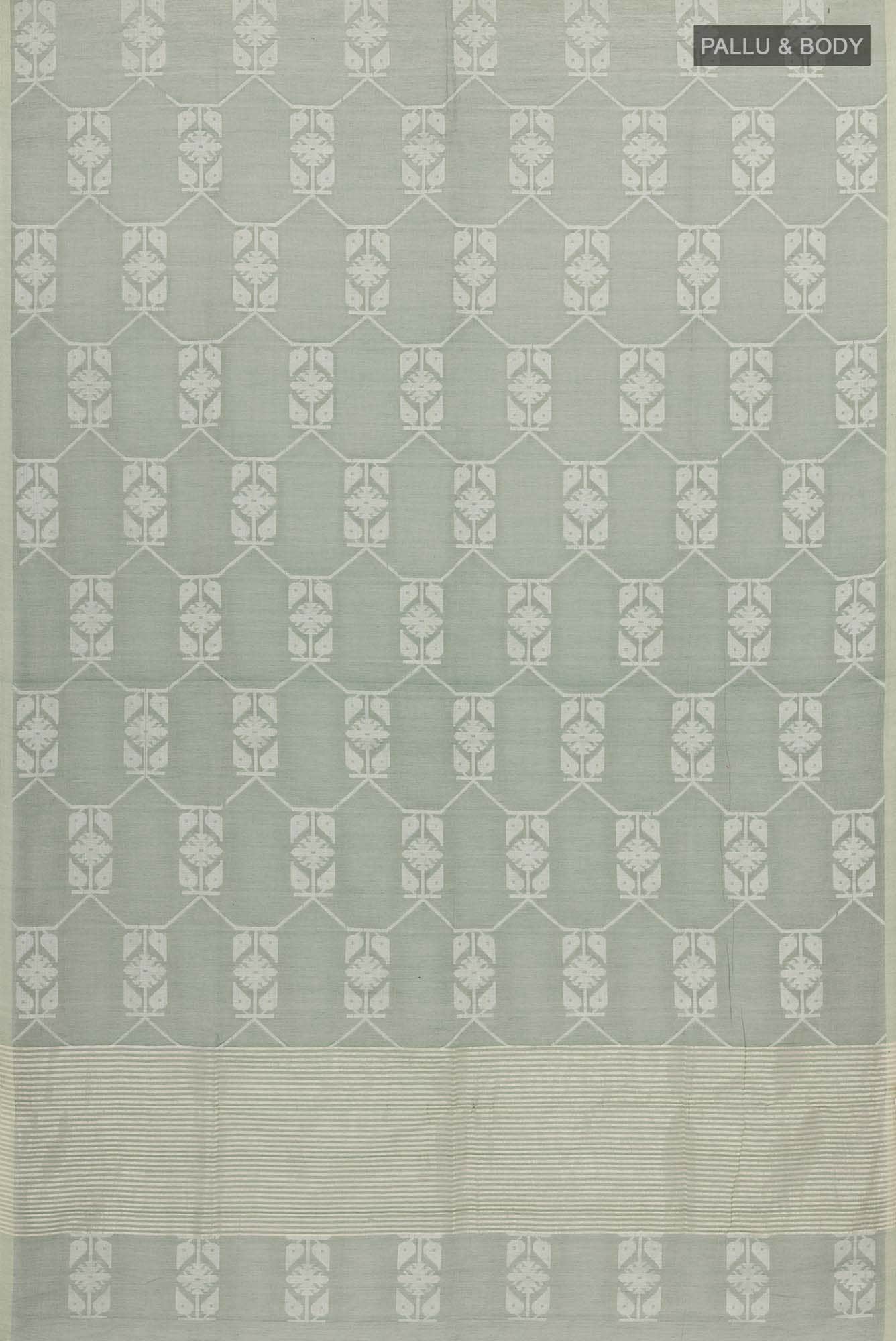 Suman-Green Bengal Cotton Saree - Image 4