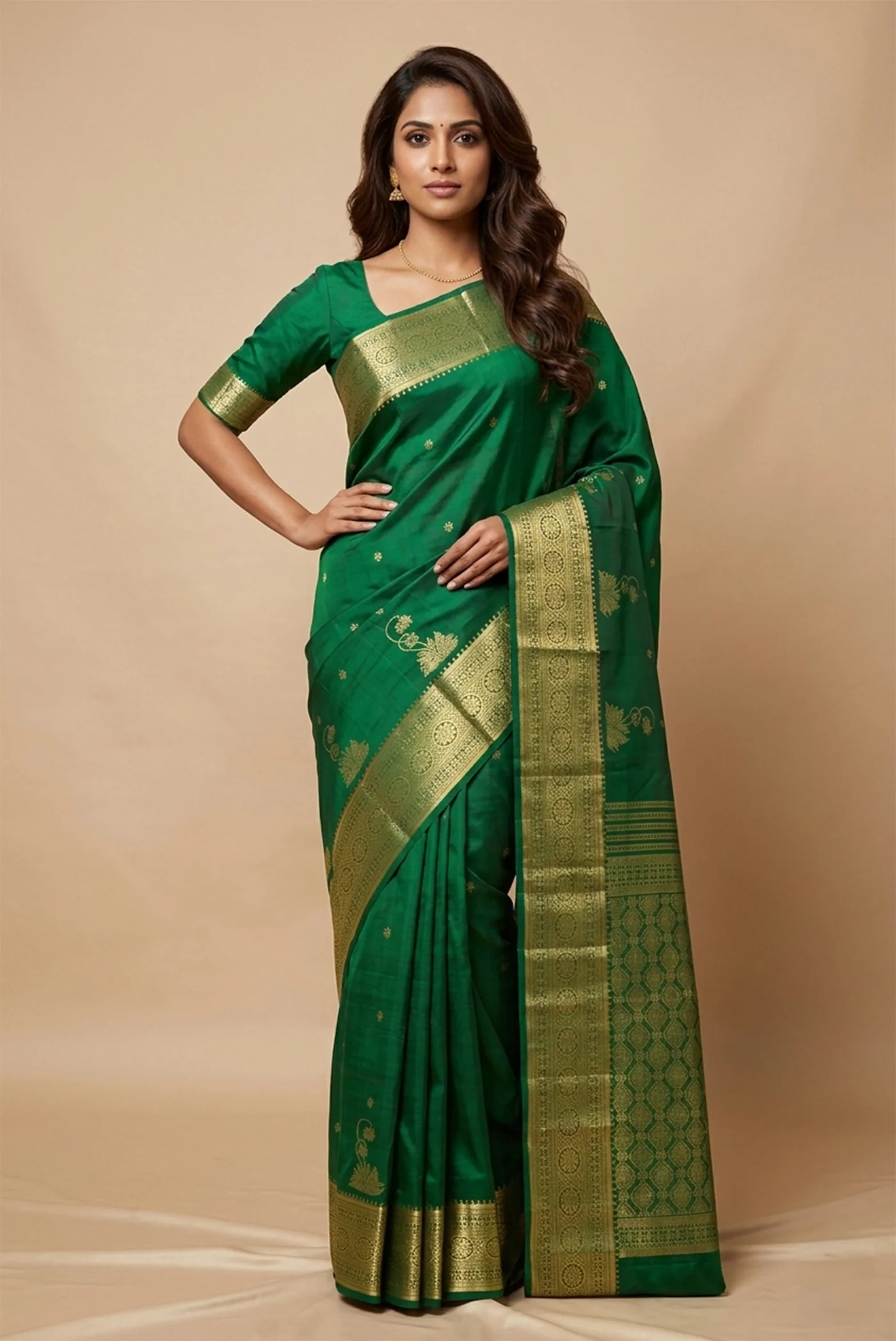 Tarangini-Green Kanchipuram Silk Saree