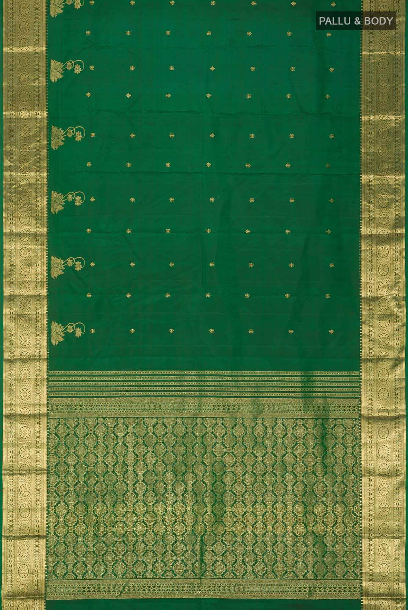 Tarangini-Green Kanchipuram Silk Saree - Image 6