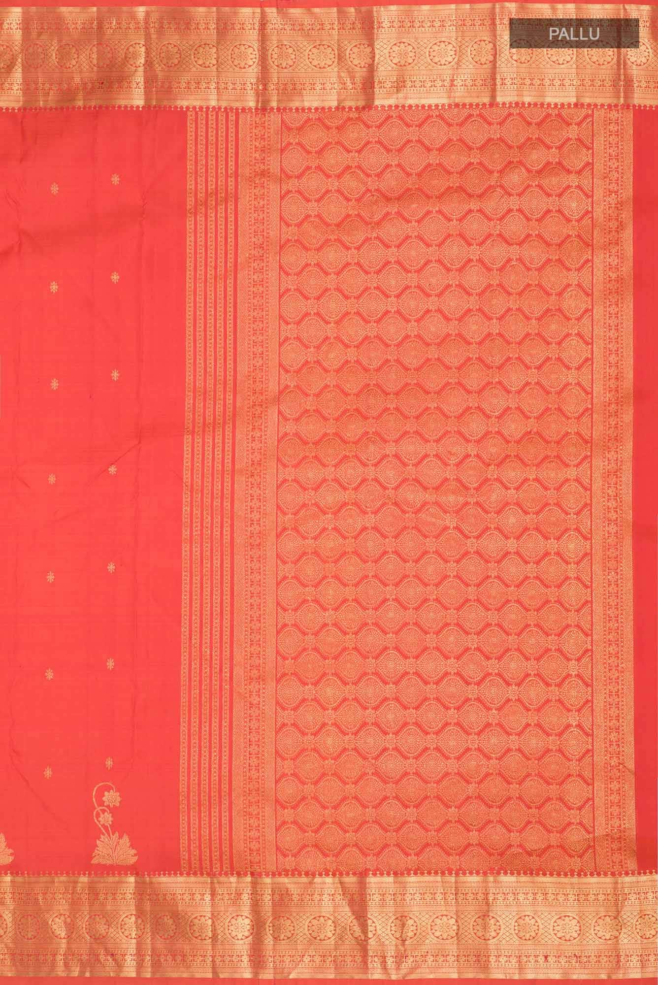 Tarangini-Orange Kanchipuram Silk Saree - Image 6
