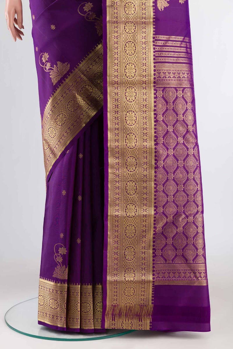 Tarangini-Purple Kanchipuram Silk Saree - Image 4