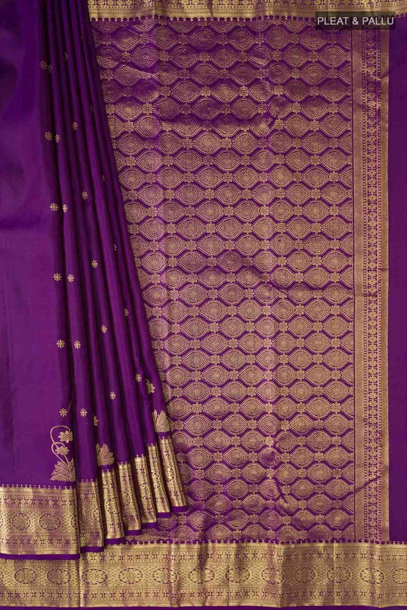 Tarangini-Purple Kanchipuram Silk Saree - Image 6