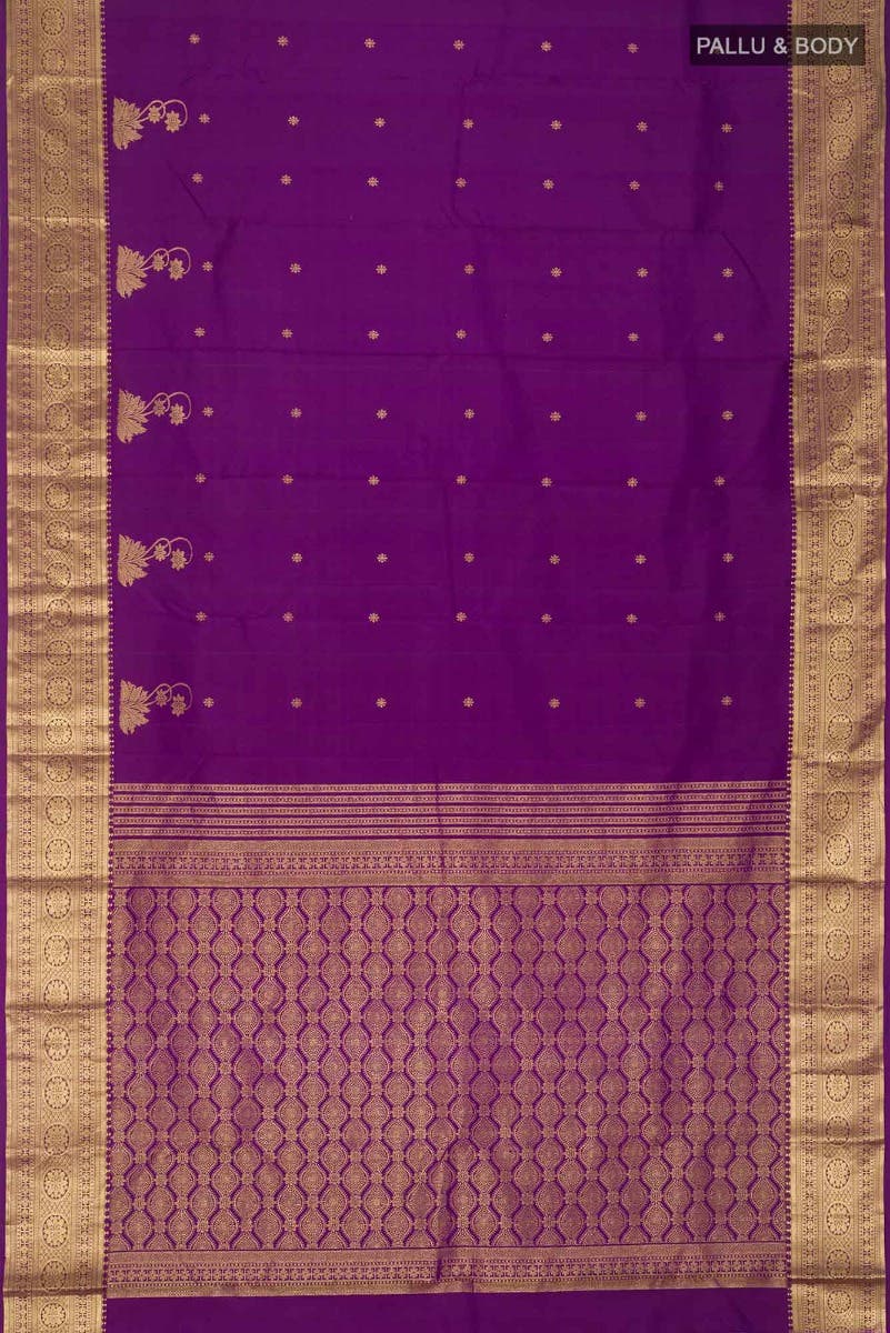 Tarangini-Purple Kanchipuram Silk Saree - Image 8