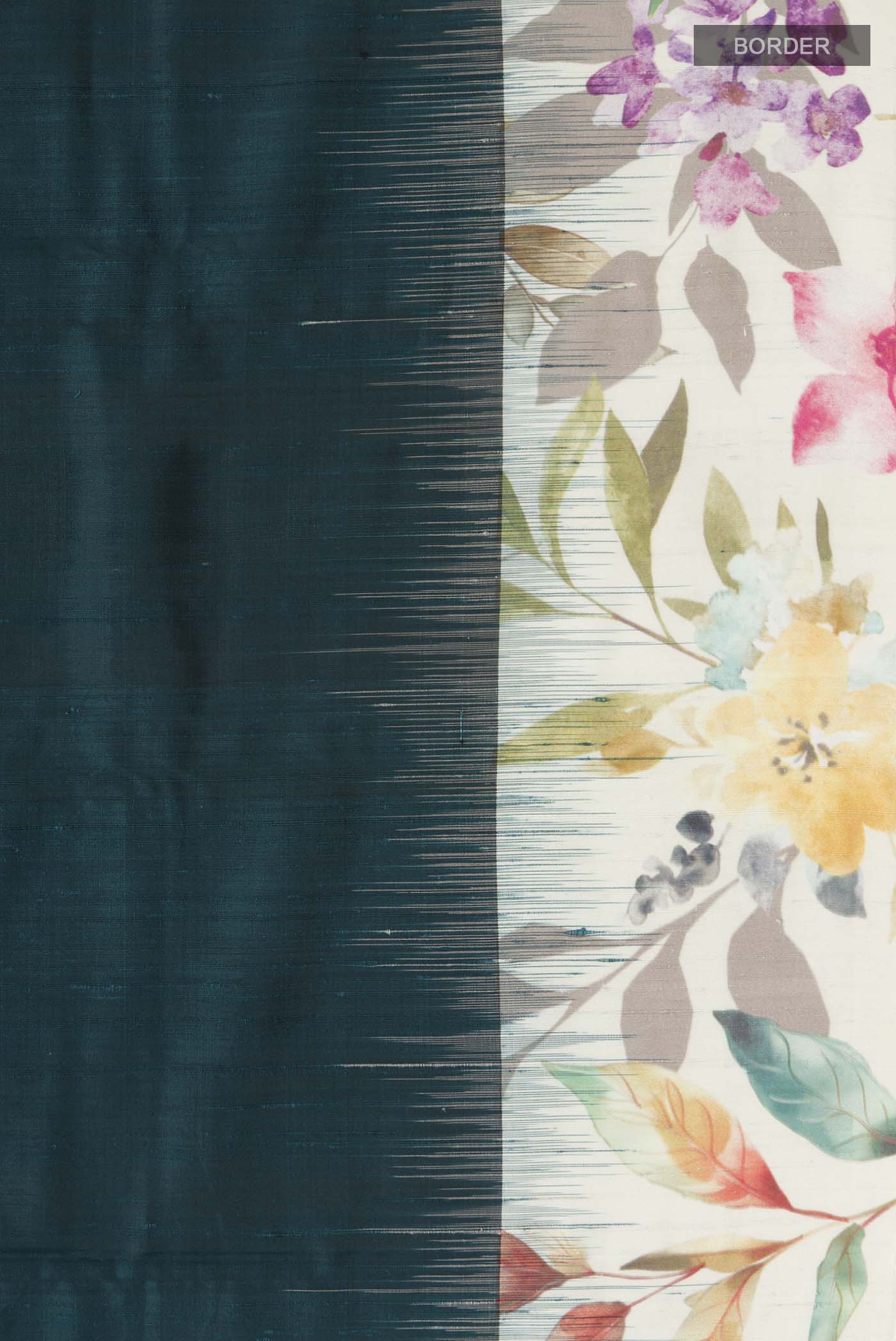 Teal Soft Silk Saree - Image 3