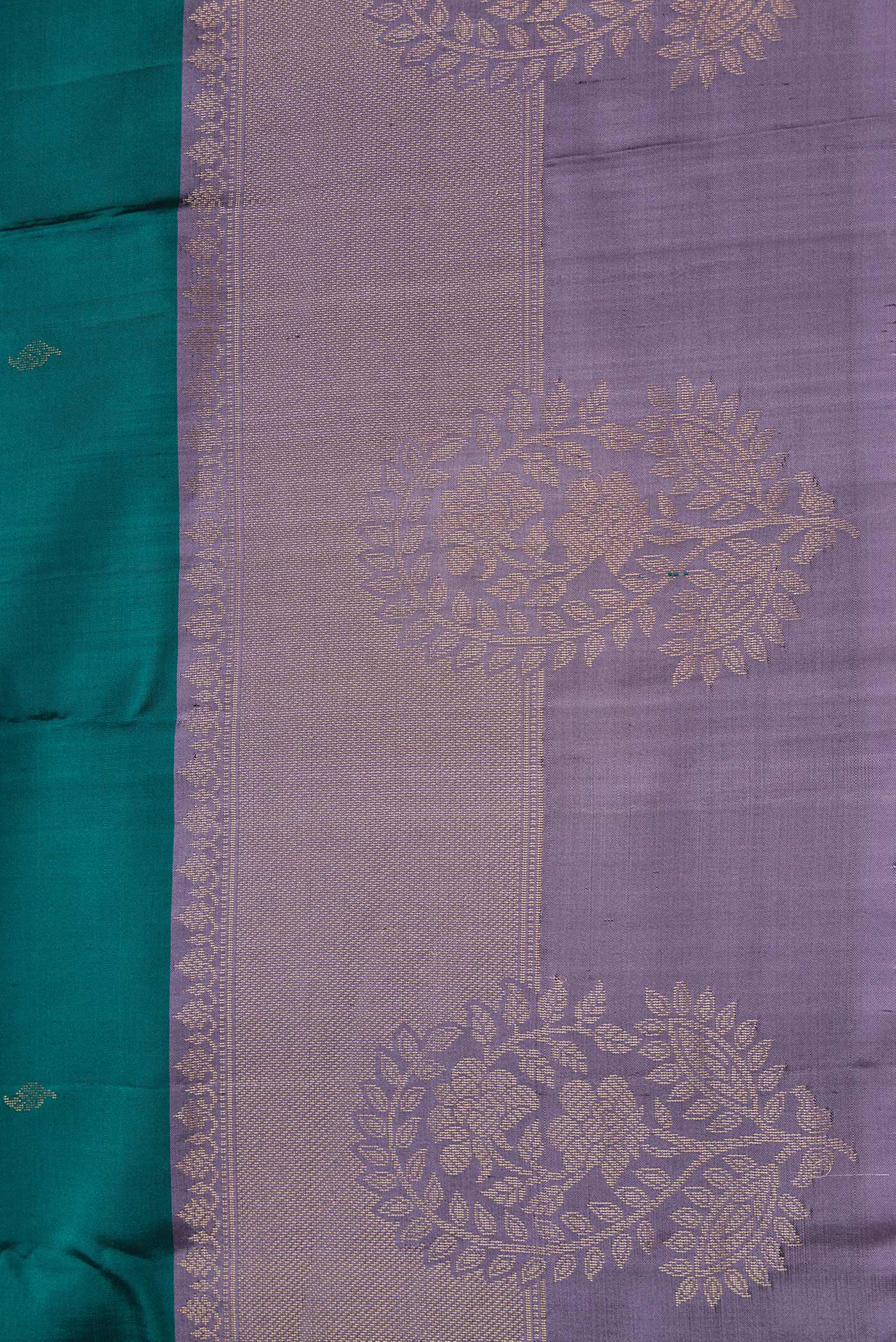 Teal Soft Silk Saree - Image 3