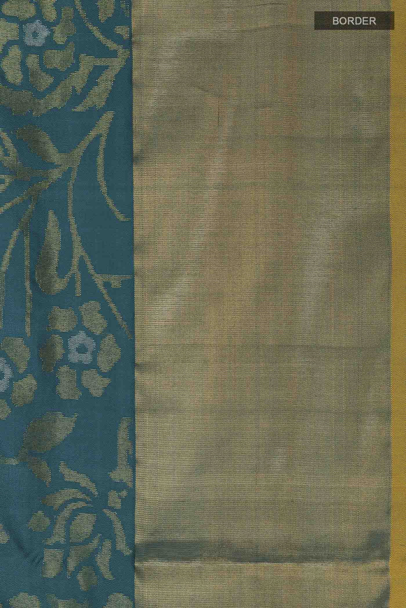 Teal Uppada Silk Saree - Image 3