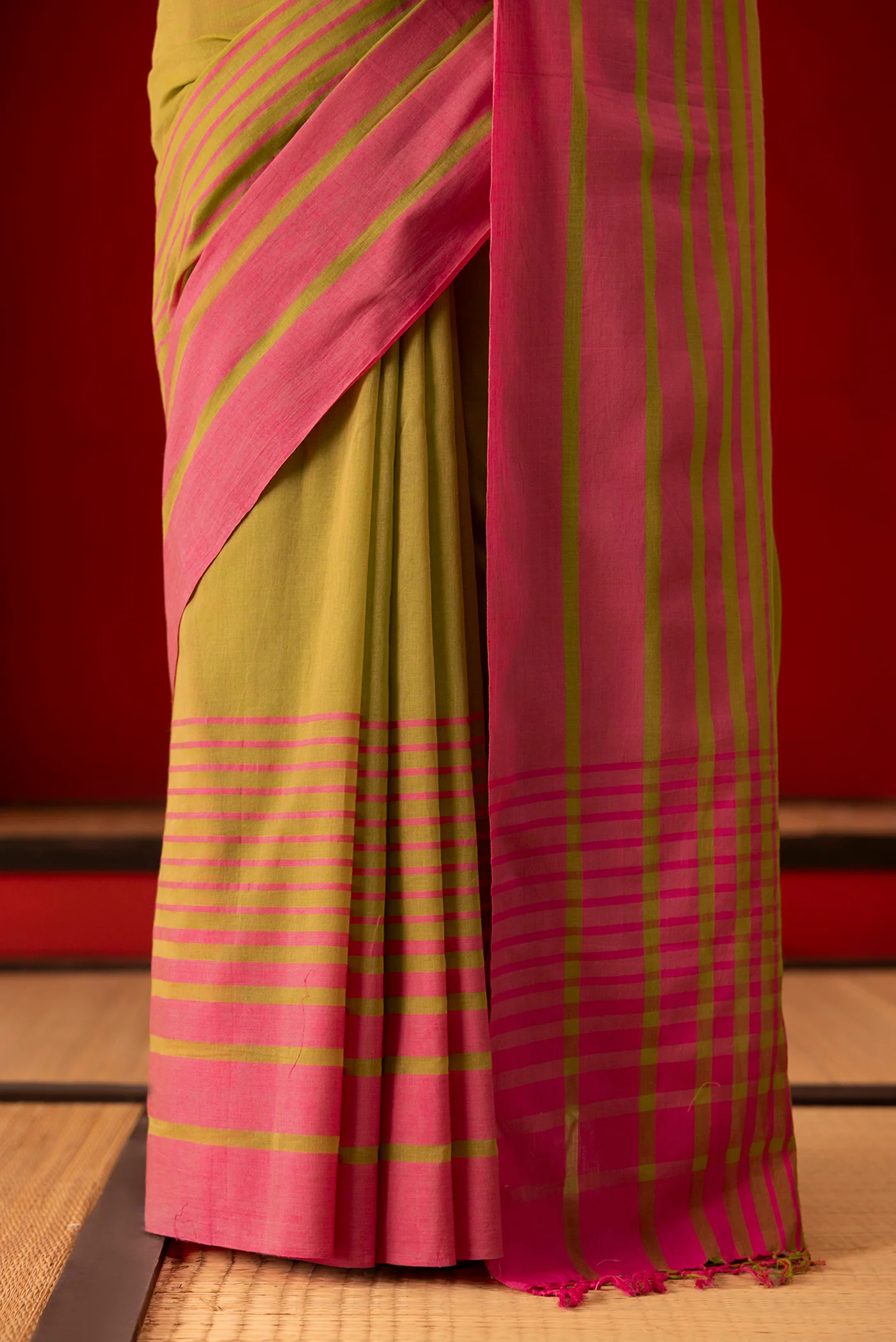 Titli-Green Cotton Saree - Image 5