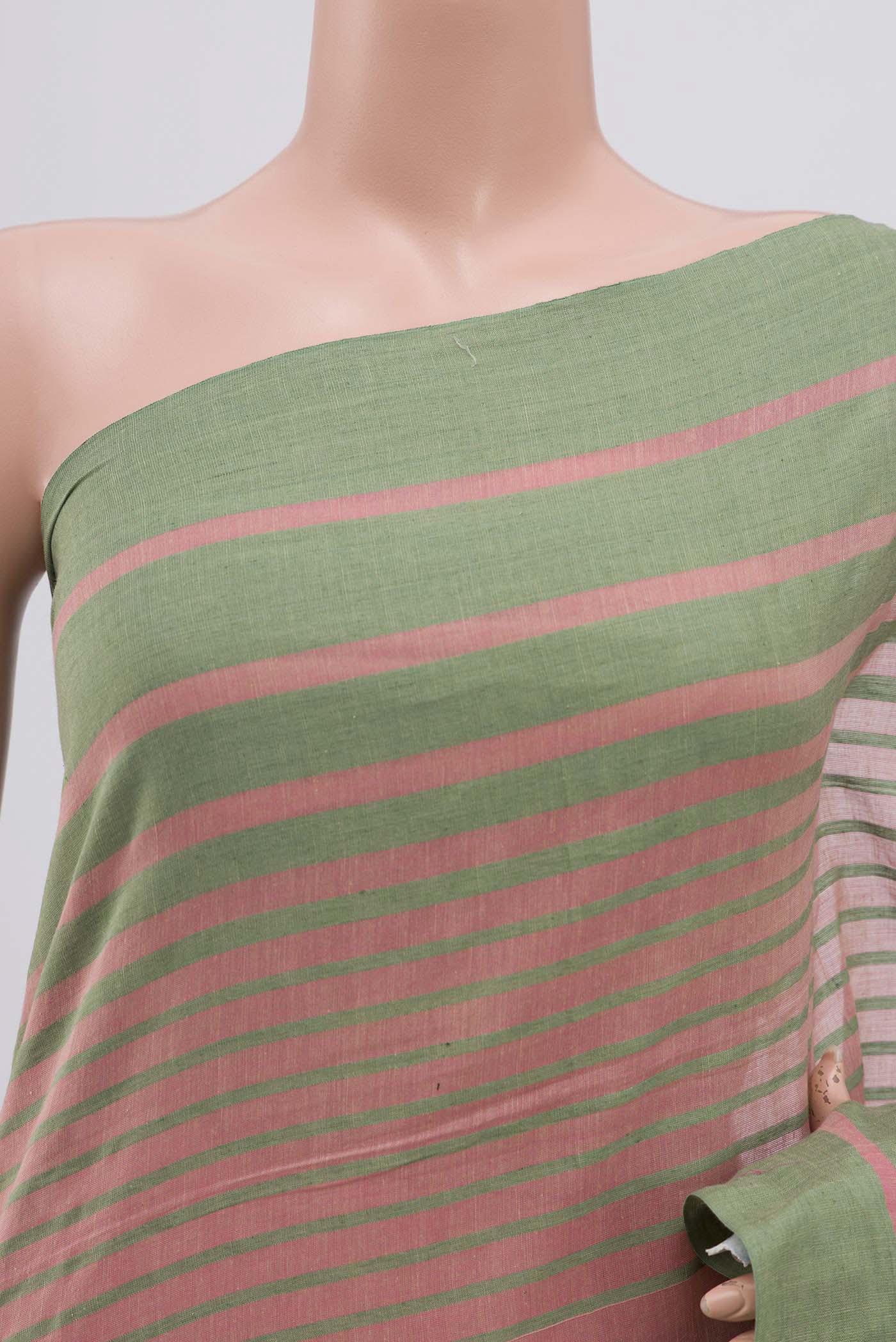 Titli-Peach Cotton Saree - Image 3
