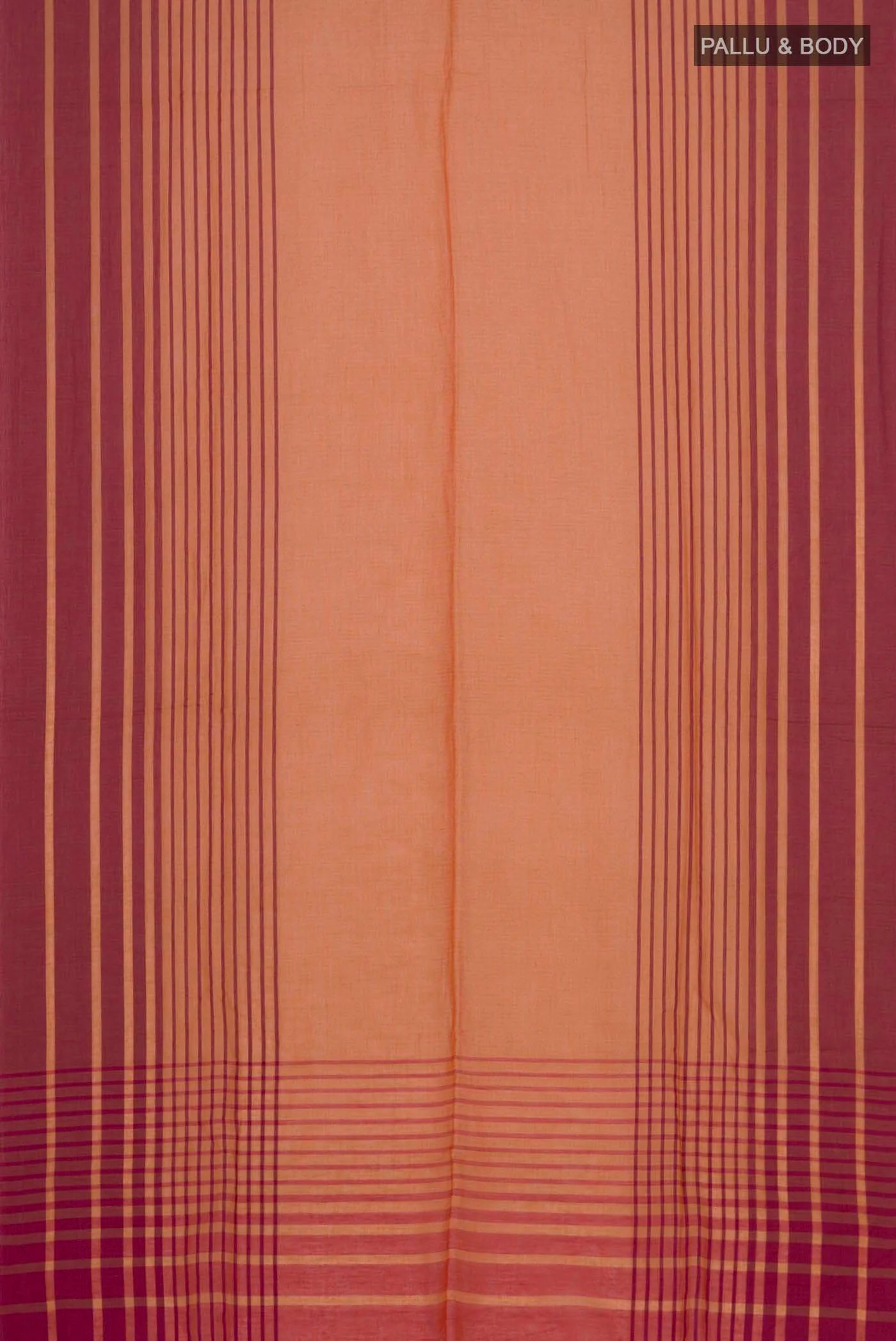 Titli-Rust Orange Cotton Saree - Image 6