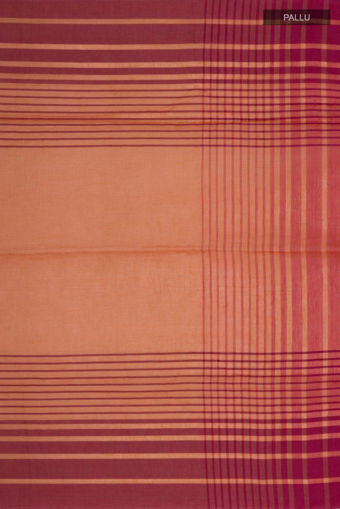 Titli-Rust Orange Cotton Saree - Image 7