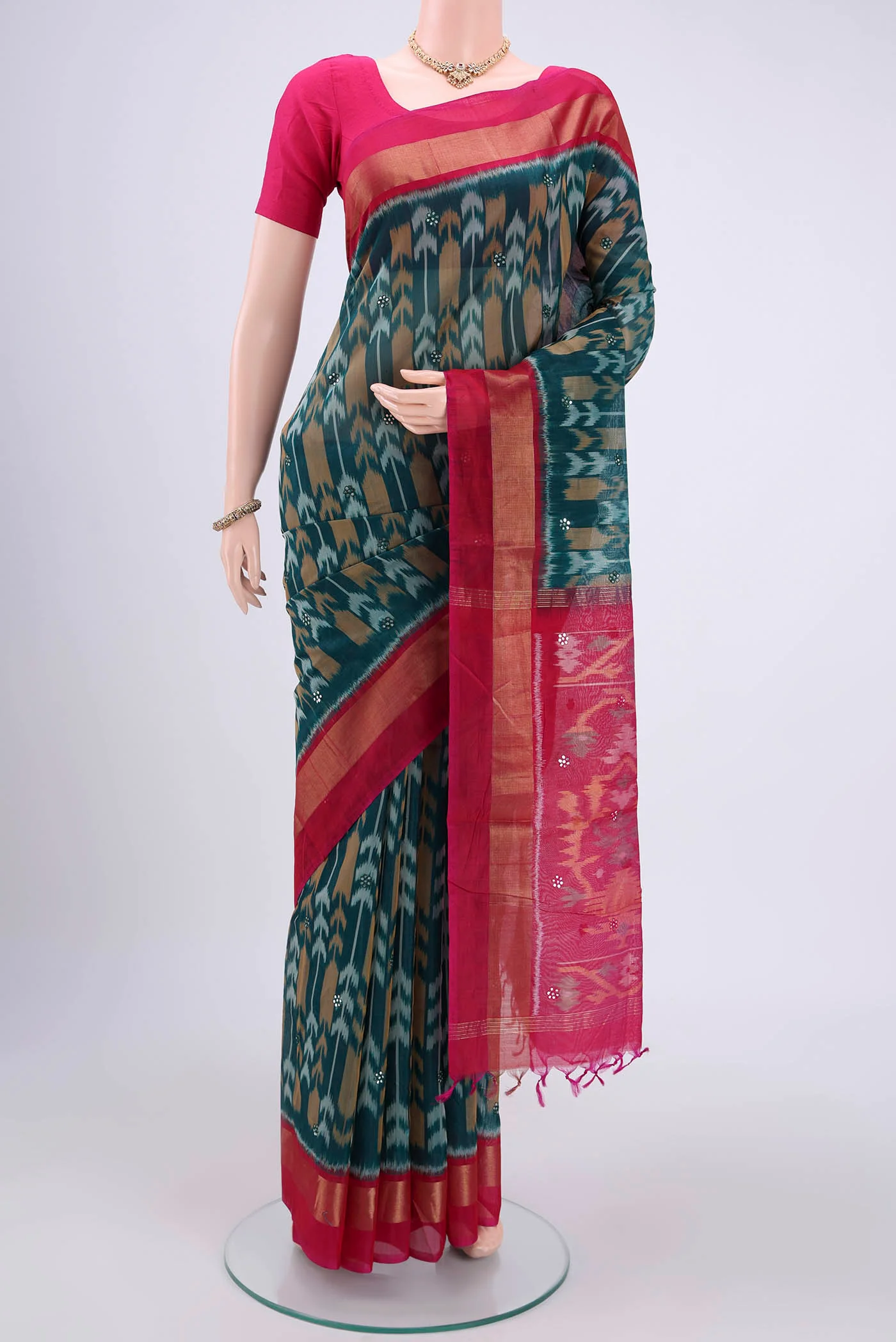 Blue Silk Cotton Saree