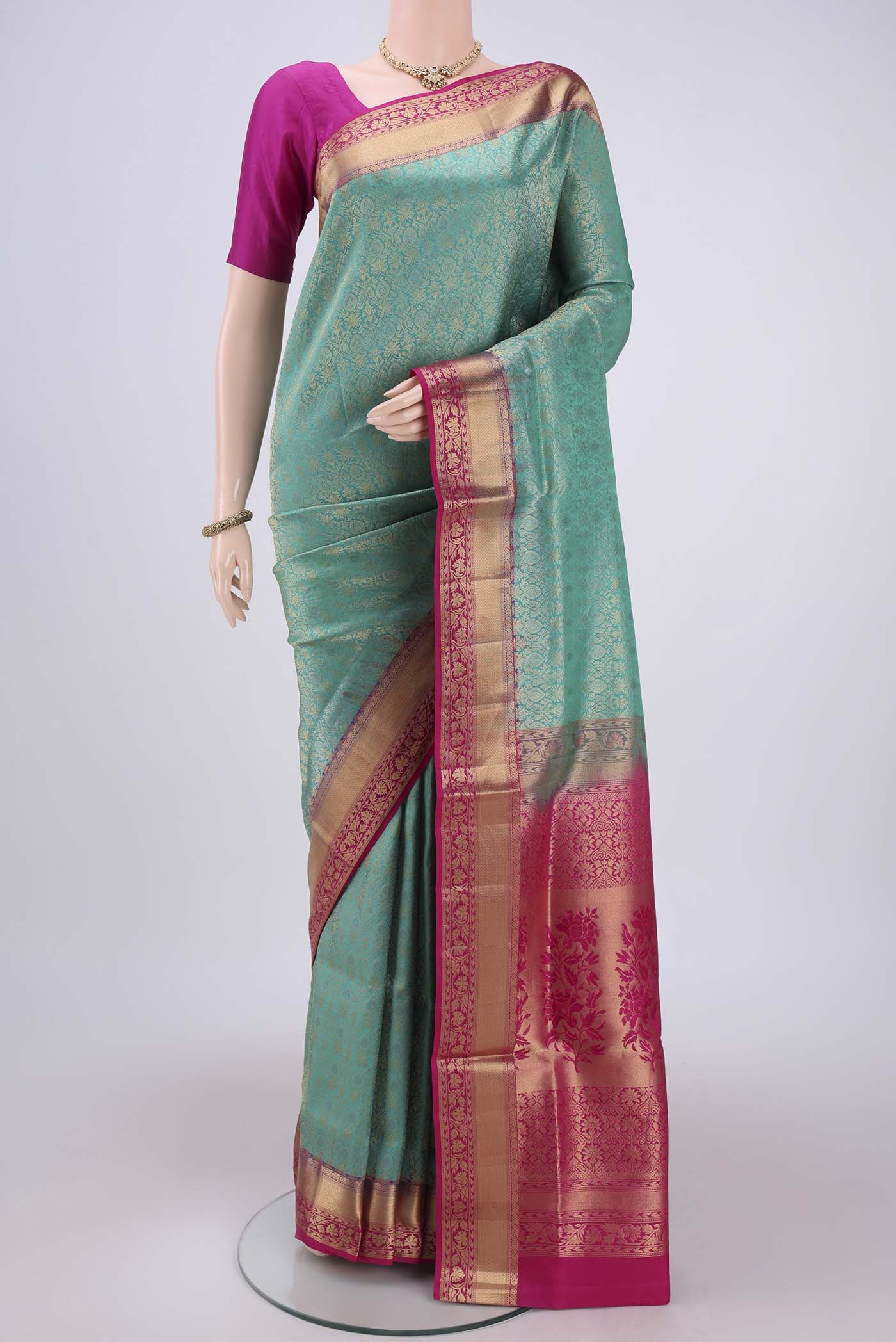 Turquoise Soft Silk Saree