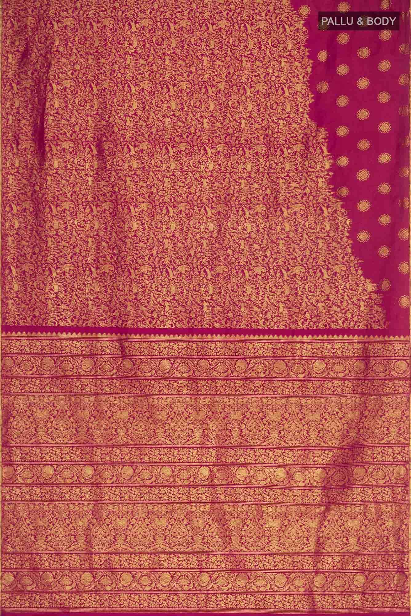Vanashree-Ruby Red Kanchipuram Silk Saree - Image 7
