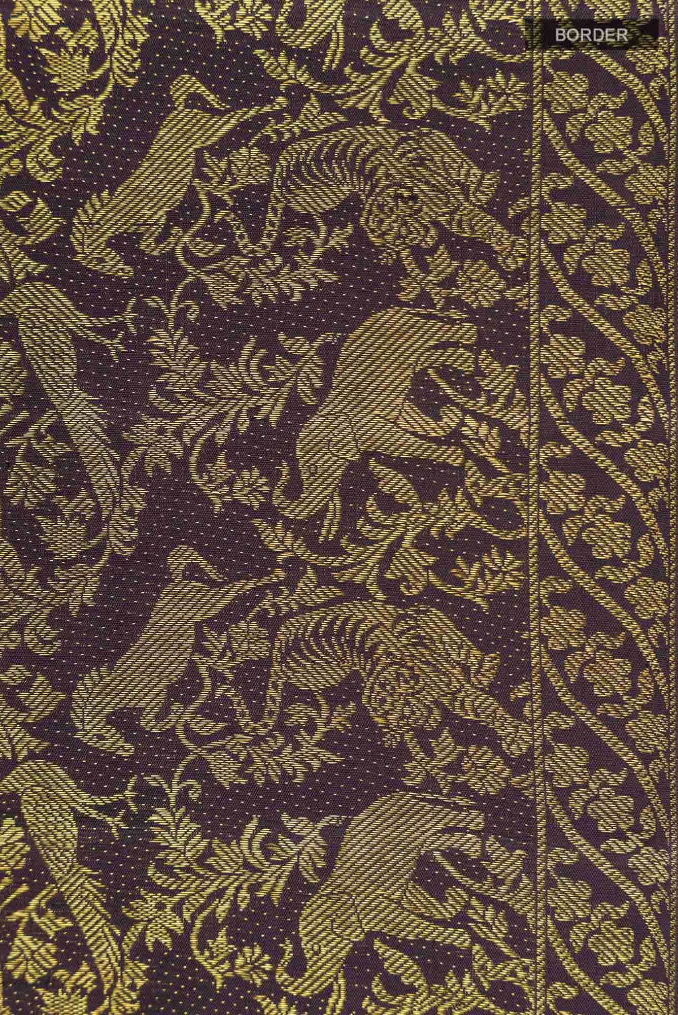Vanasingaaram-Black Kanchipuram Silk Saree - Image 5