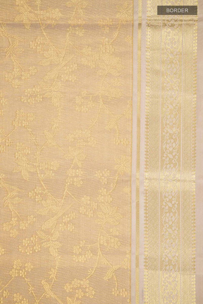 Vasanthika-Beige Kanchipuram Silk Saree - Image 6