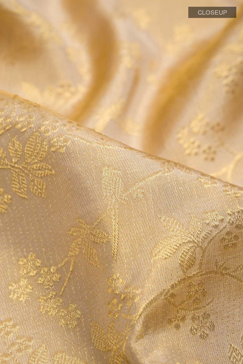 Vasanthika-Beige Kanchipuram Silk Saree - Image 7