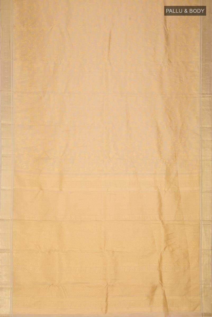 Vasanthika-Beige Kanchipuram Silk Saree - Image 9