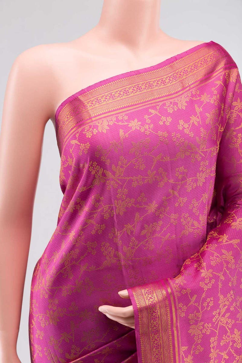Vasanthika-Pink Kanchipuram Silk Saree - Image 2