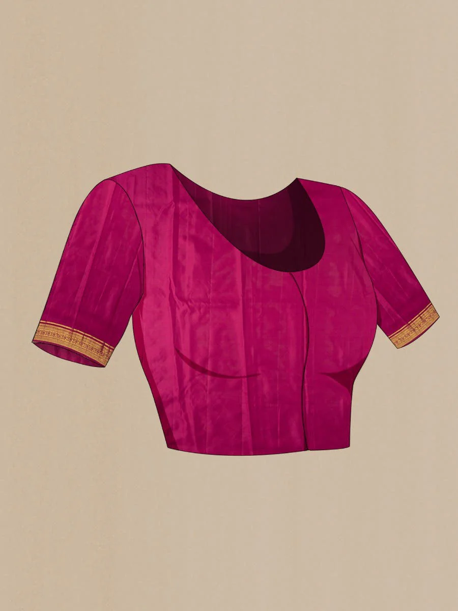 Vasanthika-Ruby Red Kanchipuram Silk Saree - Image 10