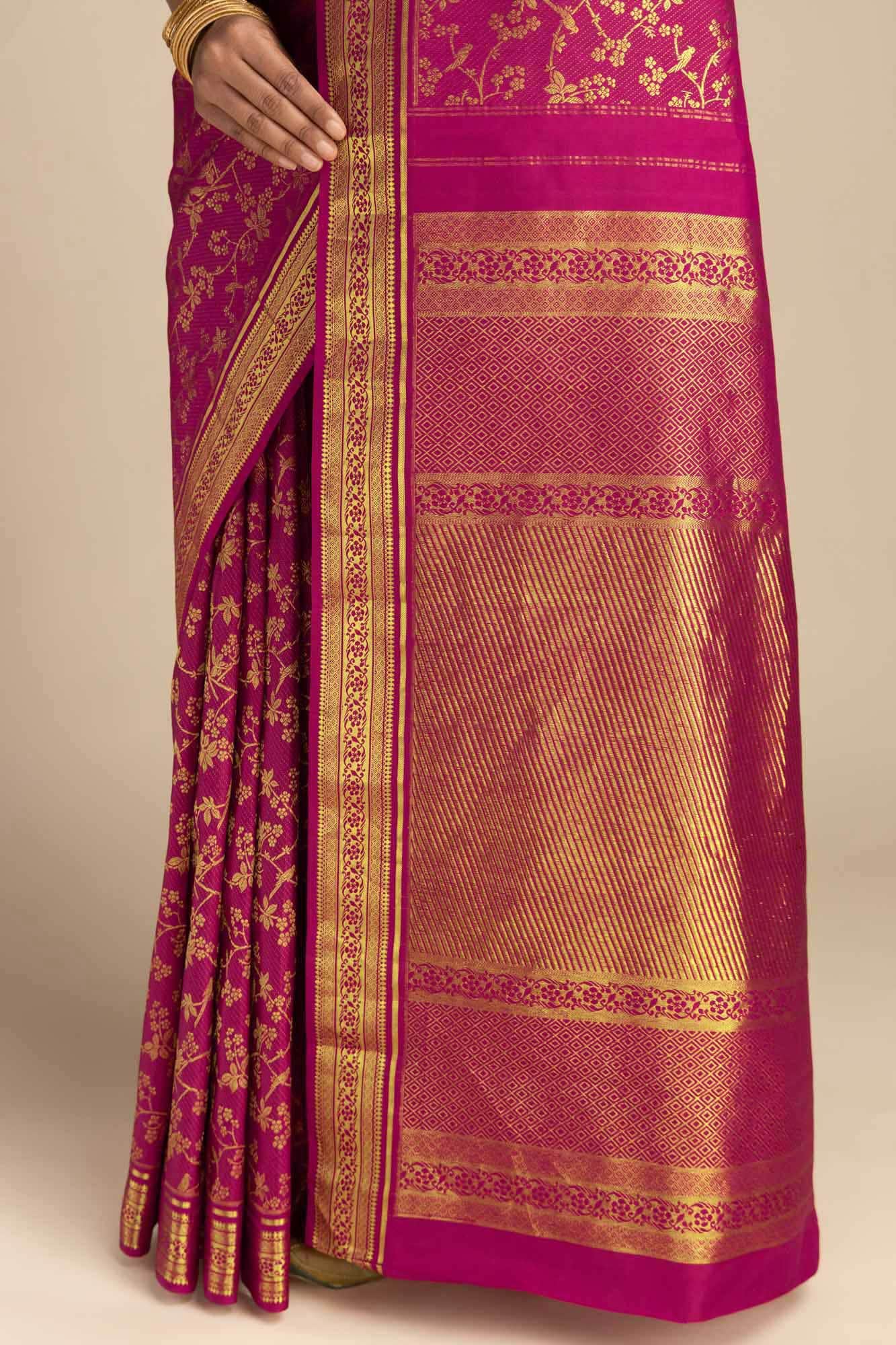 Vasanthika-Ruby Red Kanchipuram Silk Saree - Image 4