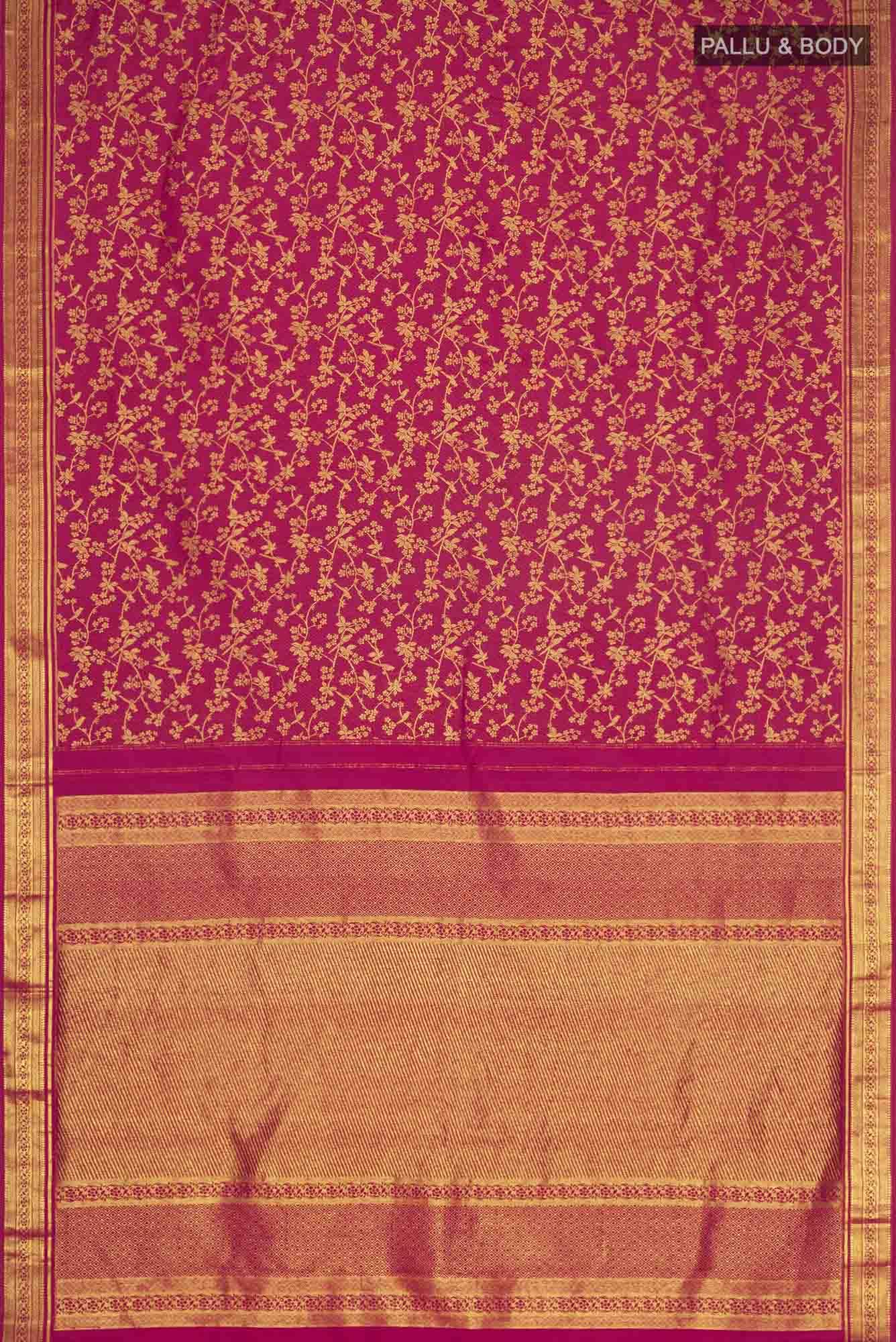 Vasanthika-Ruby Red Kanchipuram Silk Saree - Image 7