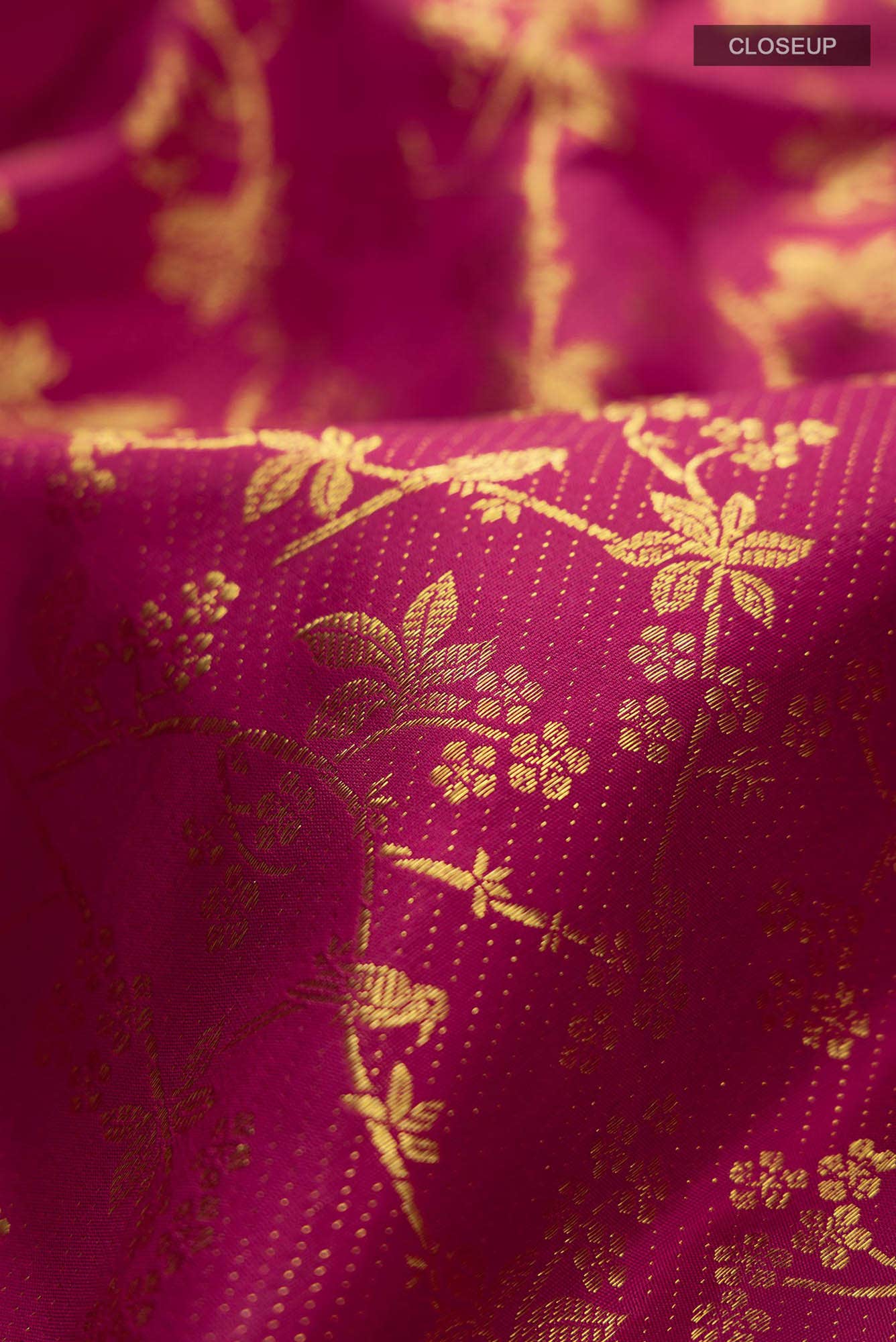 Vasanthika-Ruby Red Kanchipuram Silk Saree - Image 8