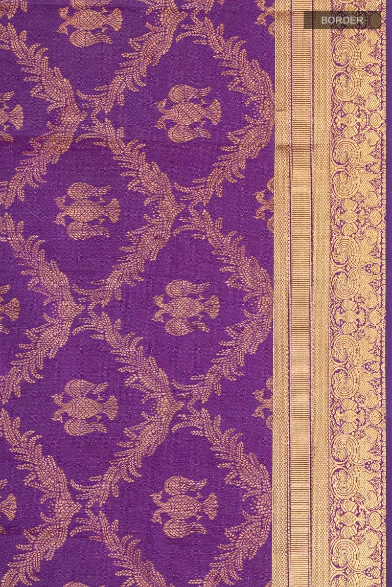 Veeravali-Purple Kanchipuram Silk Saree - Image 7