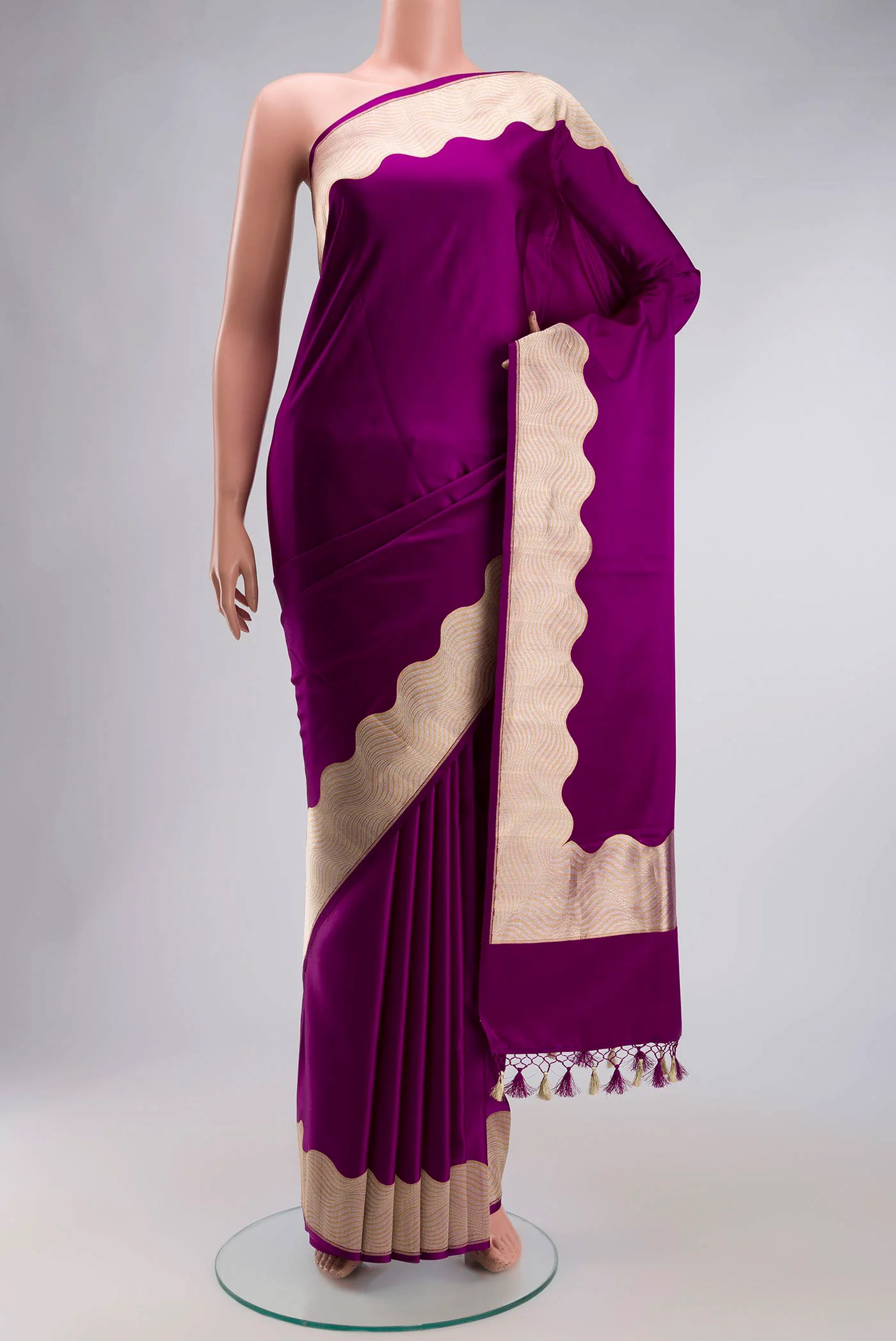 Violet Banarasi Silk Saree