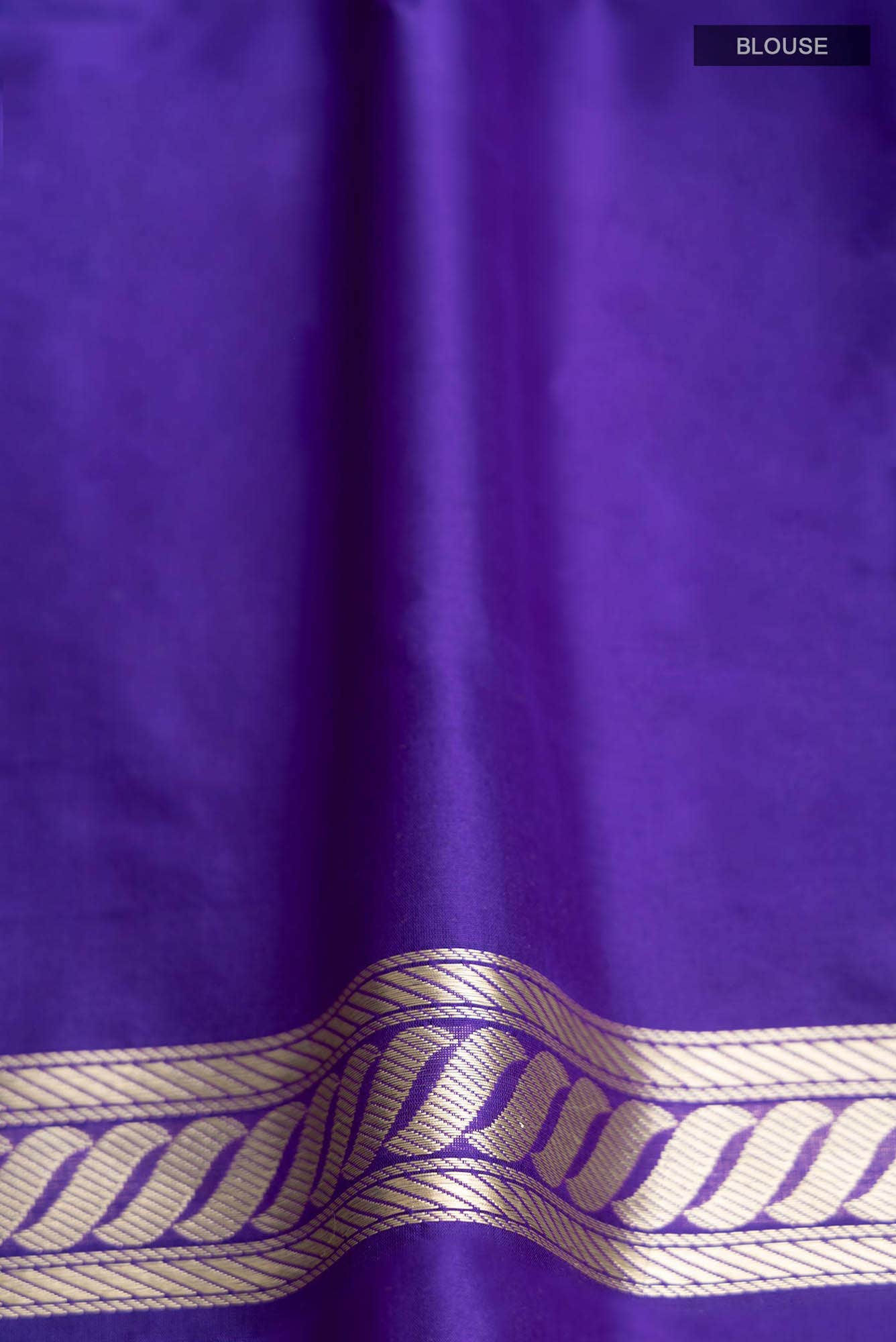 Gazal- Violet Banarasi Silk Saree - Image 6