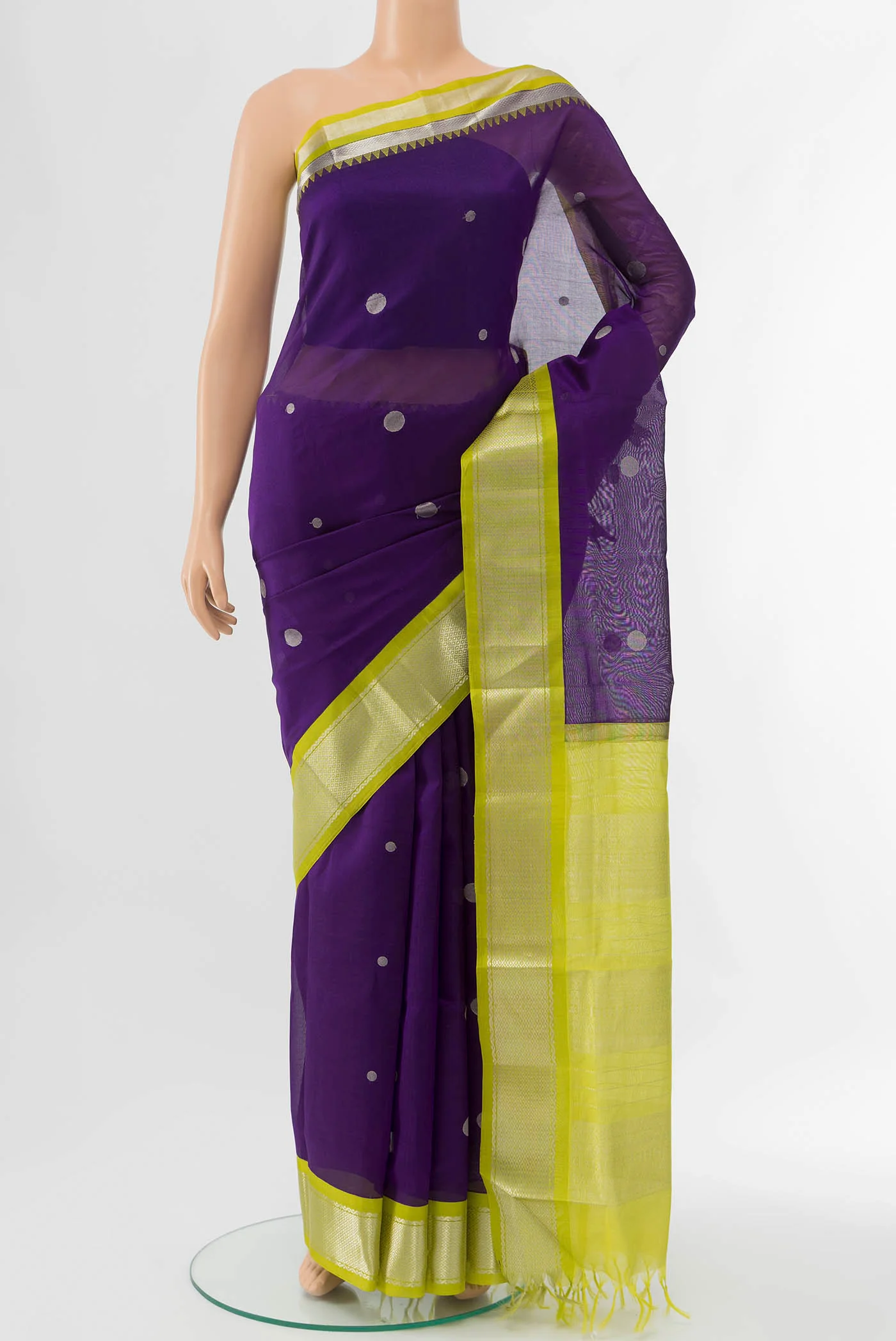 Violet Coimbatore Silk Cotton Saree